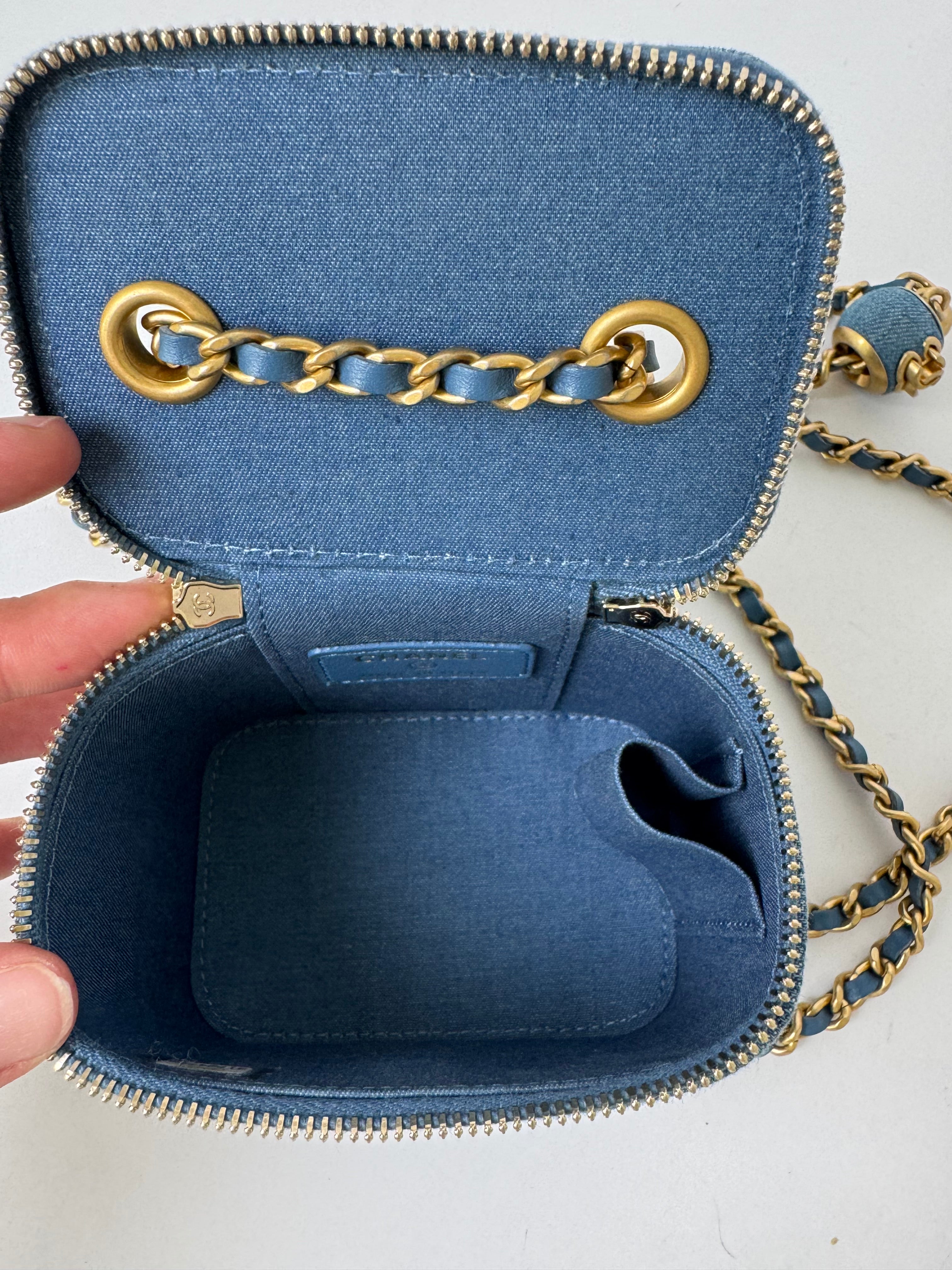 Chanel Denim Mini Vanity Bag Rare