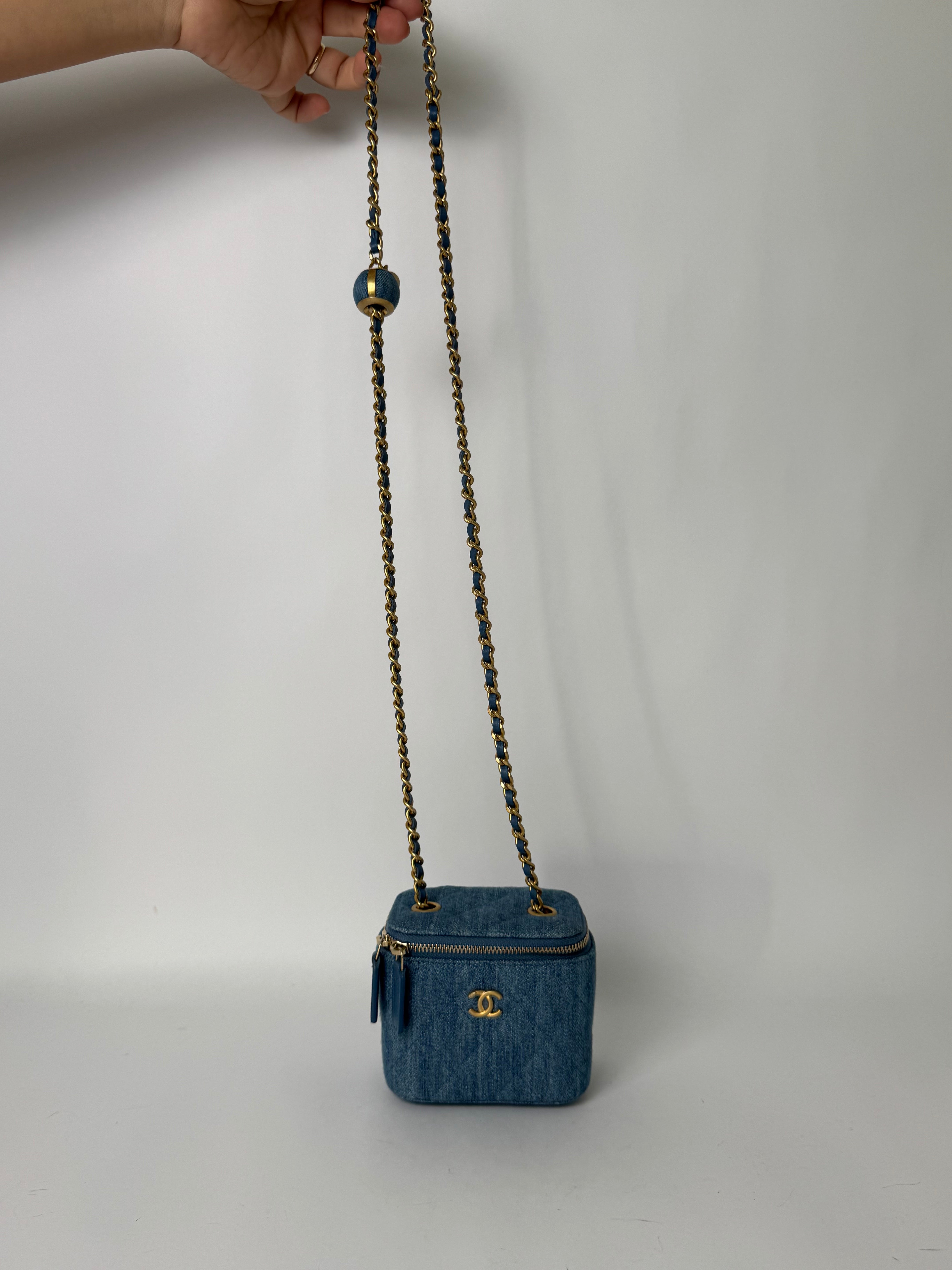 Chanel Denim Mini Vanity Bag Rare