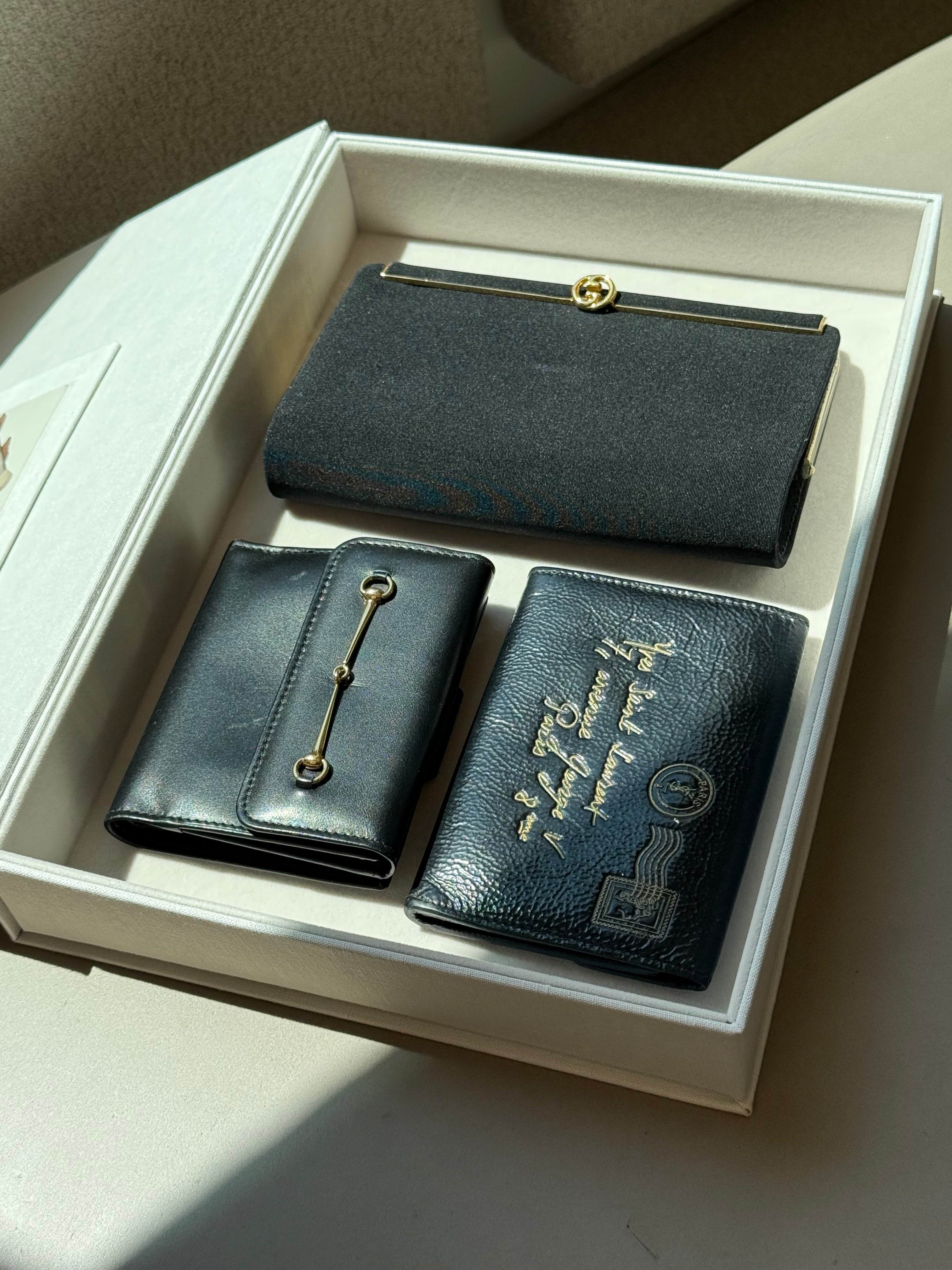 Gucci Black Leather Horsebit Wallet
