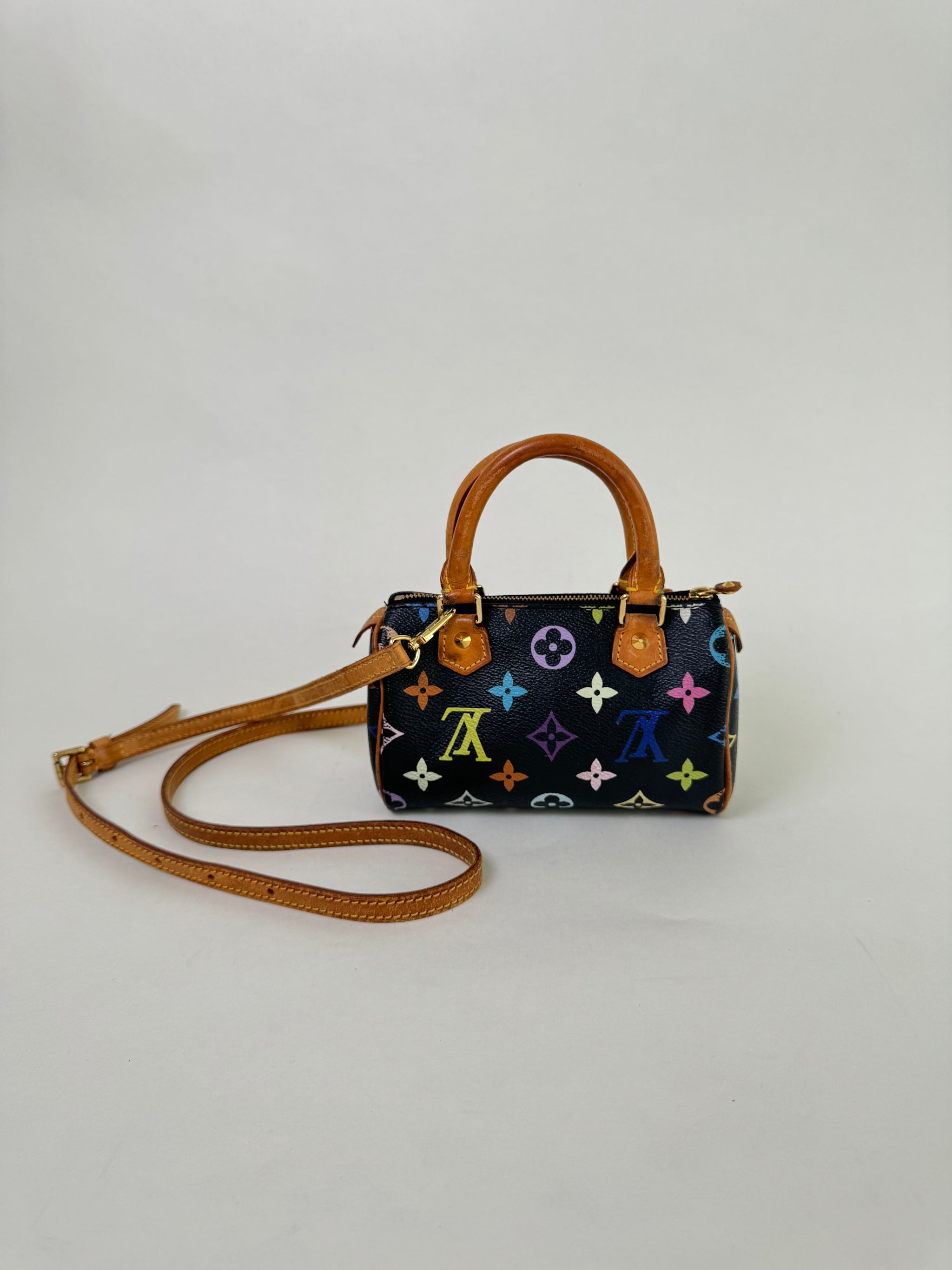 【ミミ】LOUIS VUITTON ルイヴィトン Louis Vuitton x Takashi Murakami Mini Speedy Multicolor