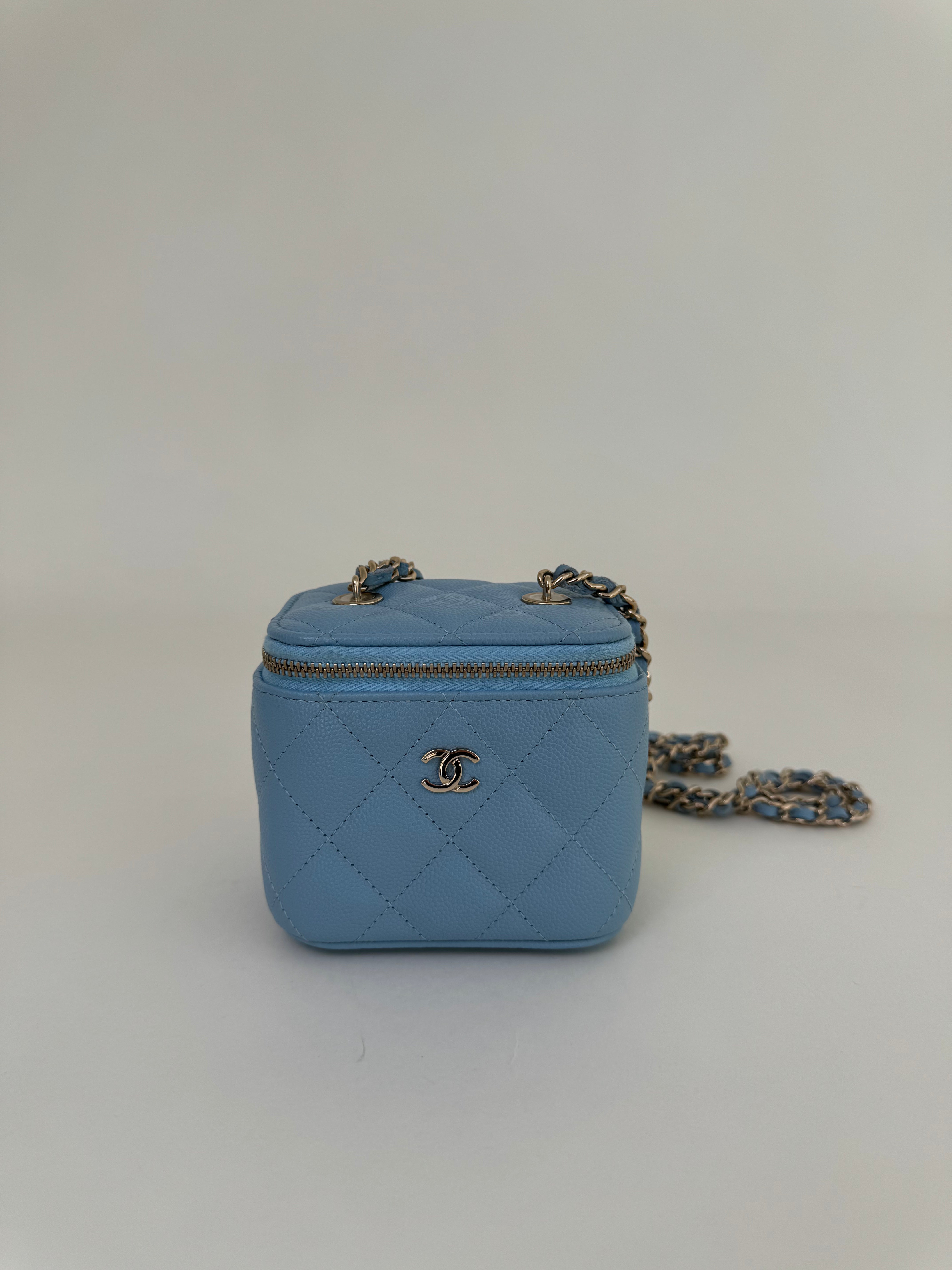 Chanel Mini Vanity Crossbody Blue Chanel Mini Vanity Crossbody Blue