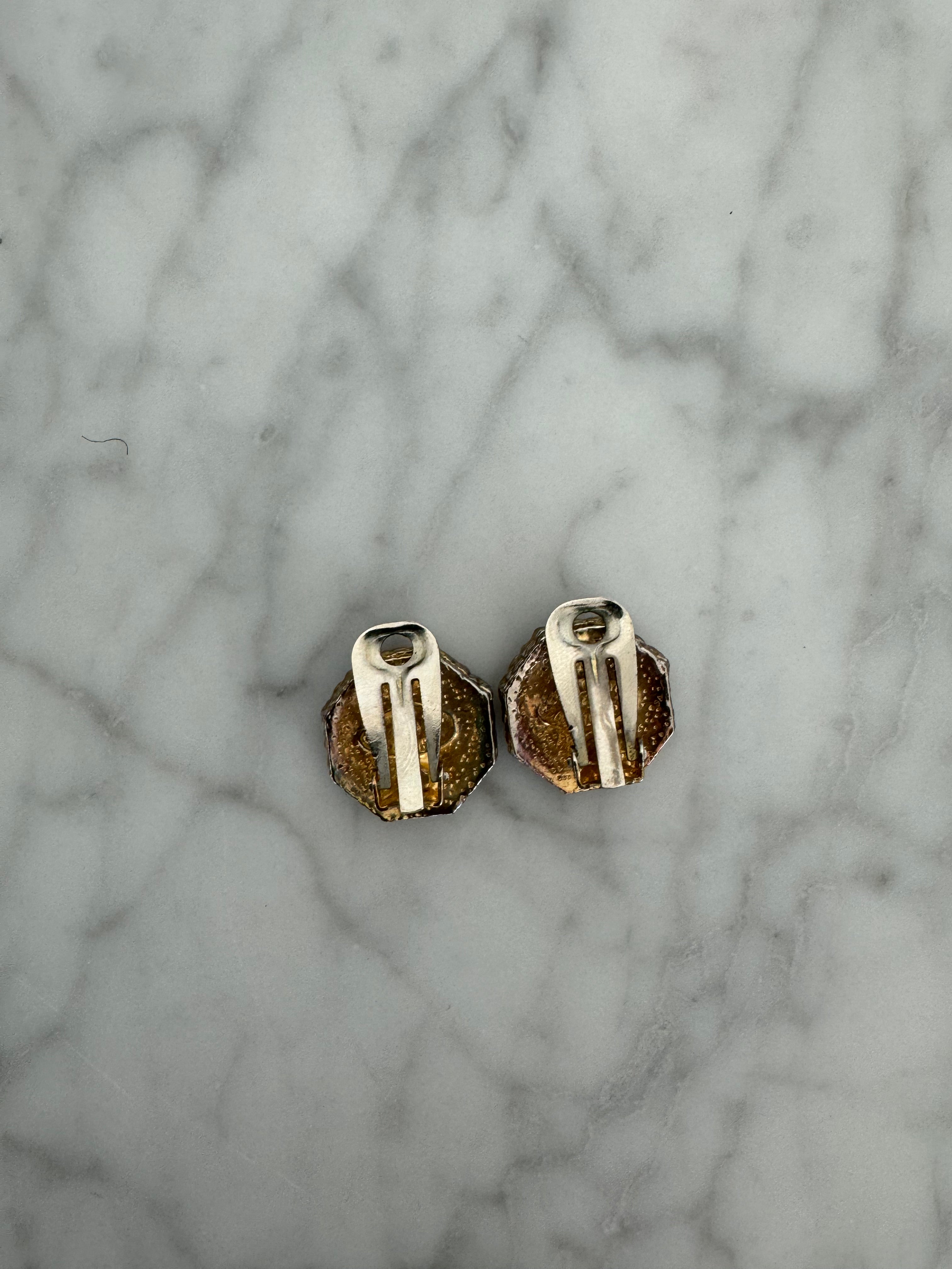 Chanel Black and Gold CC Chanel Clip Ons