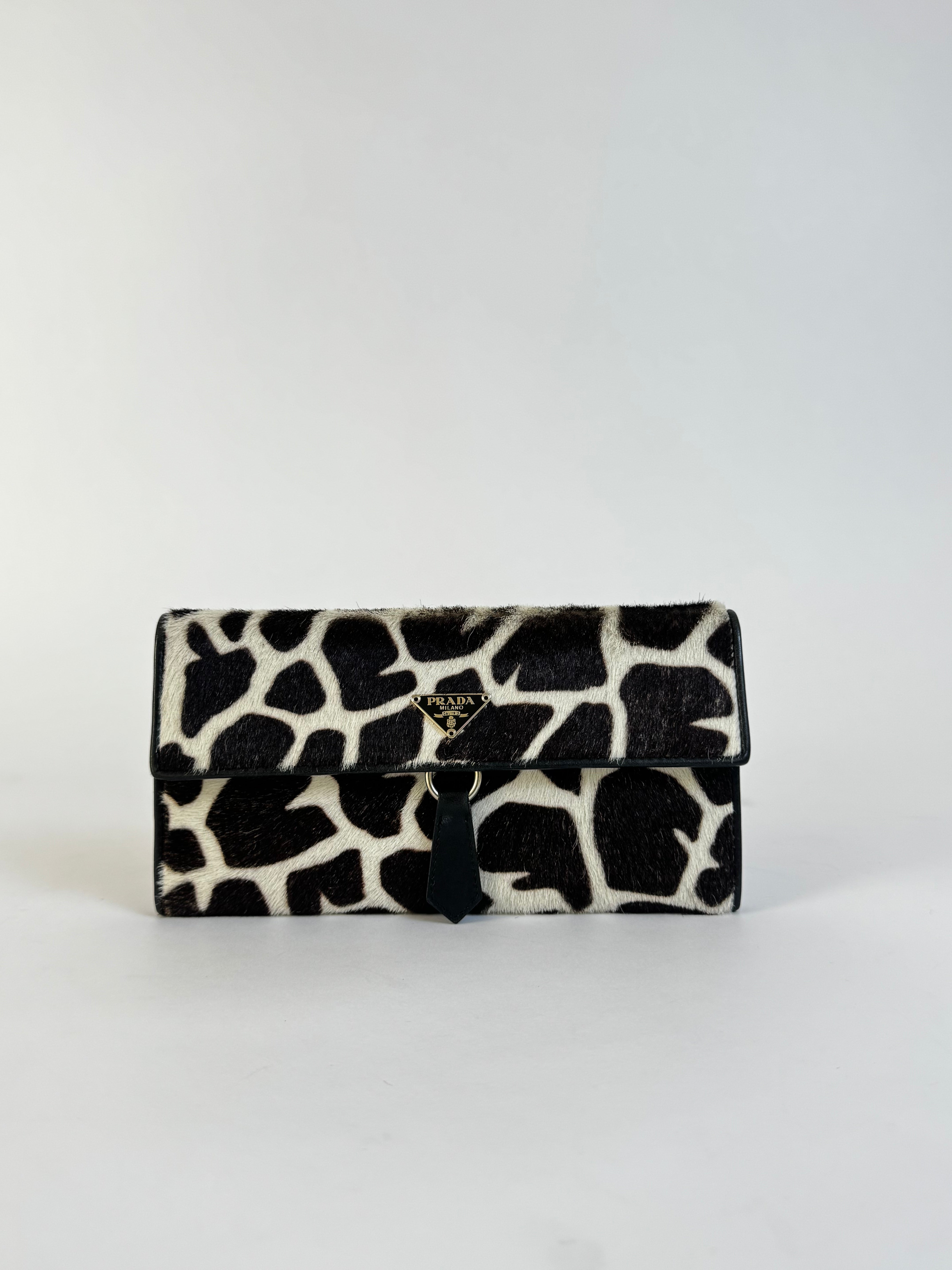 Prada Vintage Zebra Ponyhair Wallet