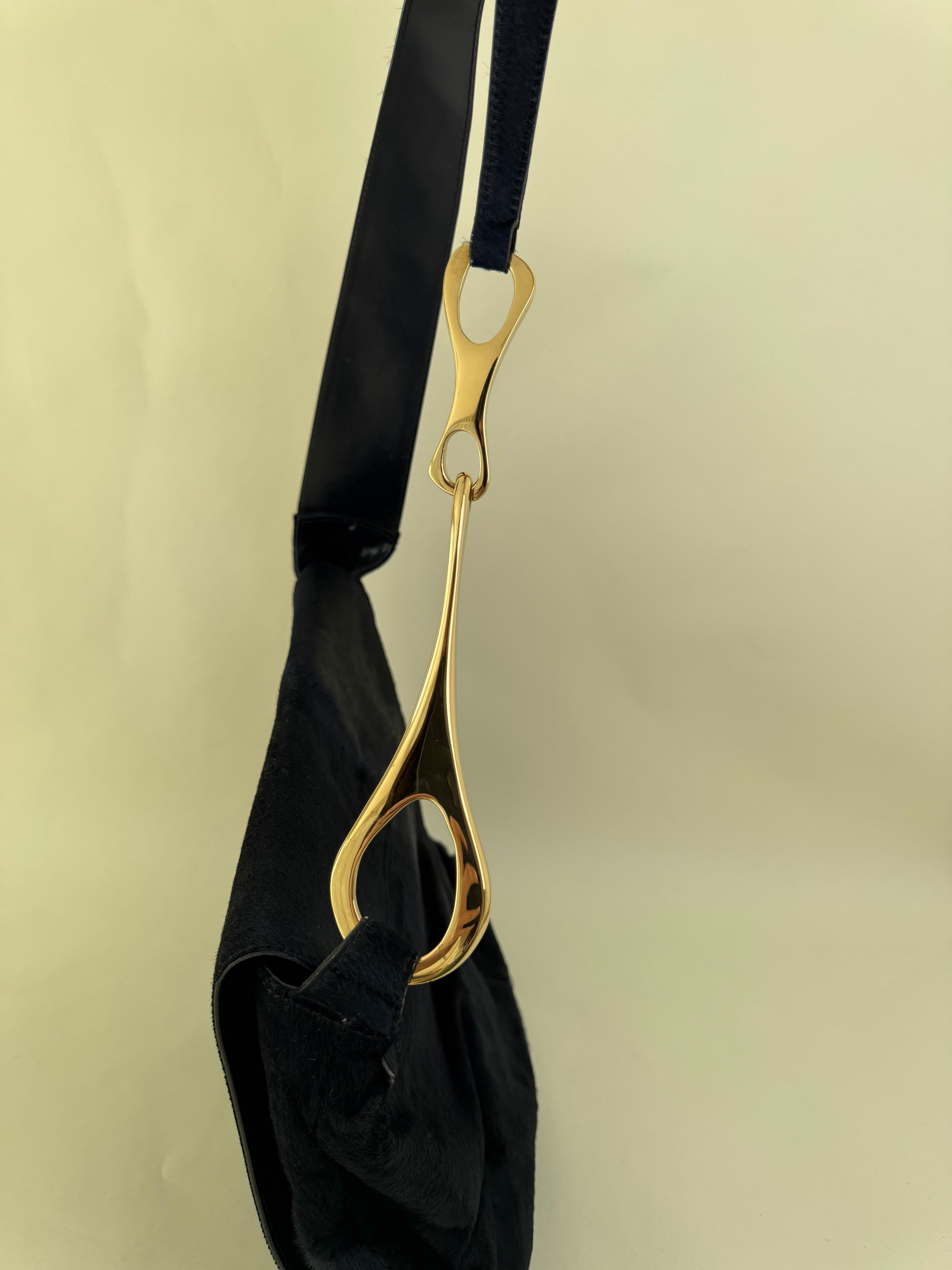 Gucci Tom Ford Jumbo Horsebit Hobo Bag Navy Rare