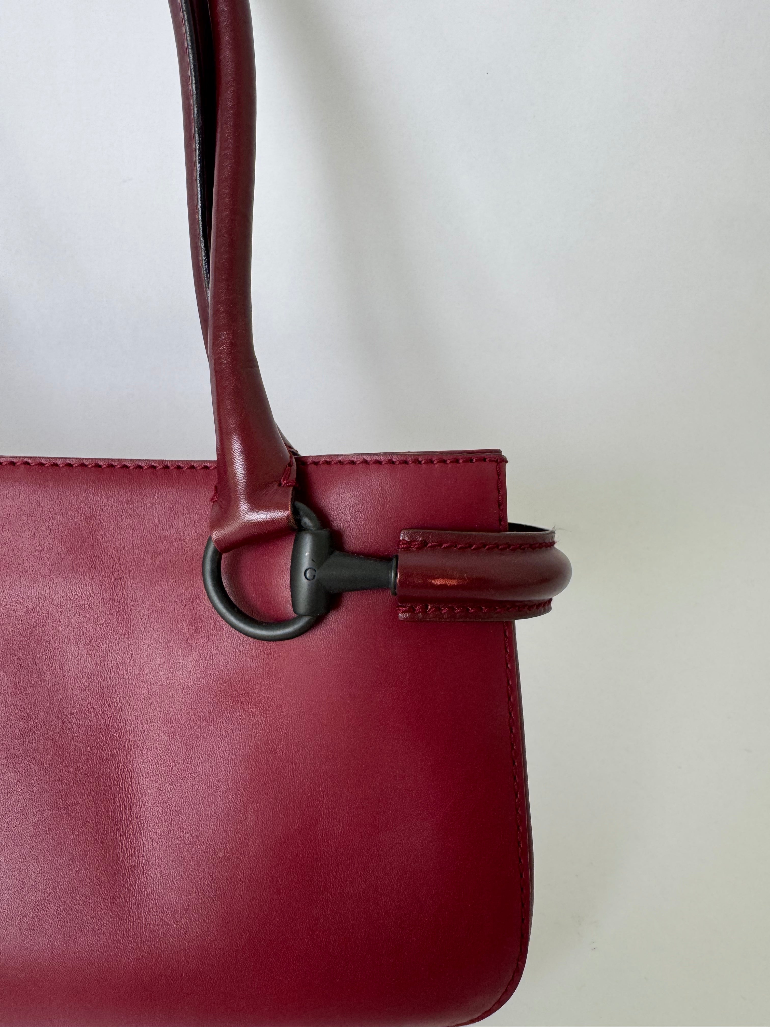 Gucci Vintage Horsebit Bag Burgundy