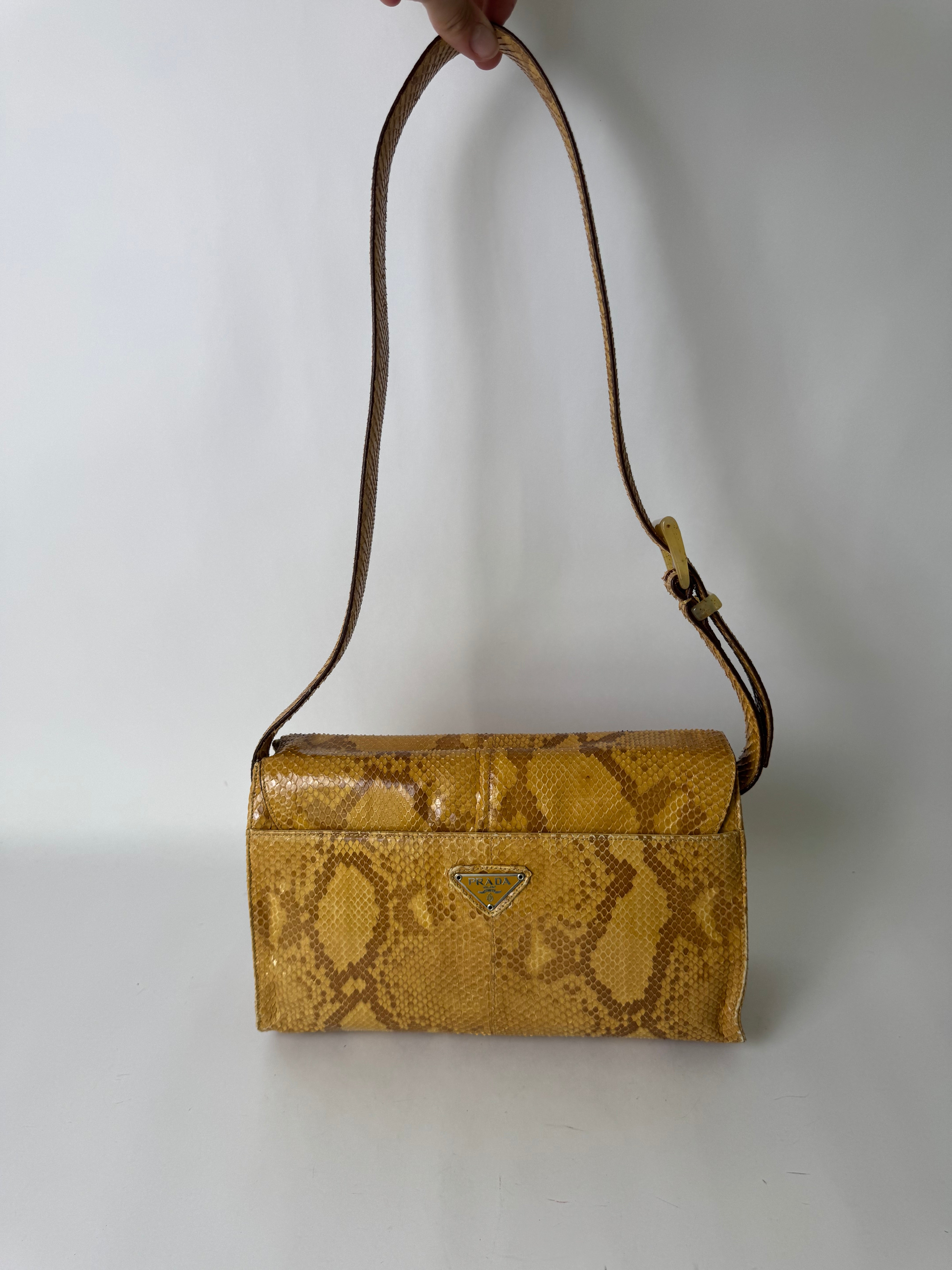 Prada Python Lizard Shoulder Bag Rare