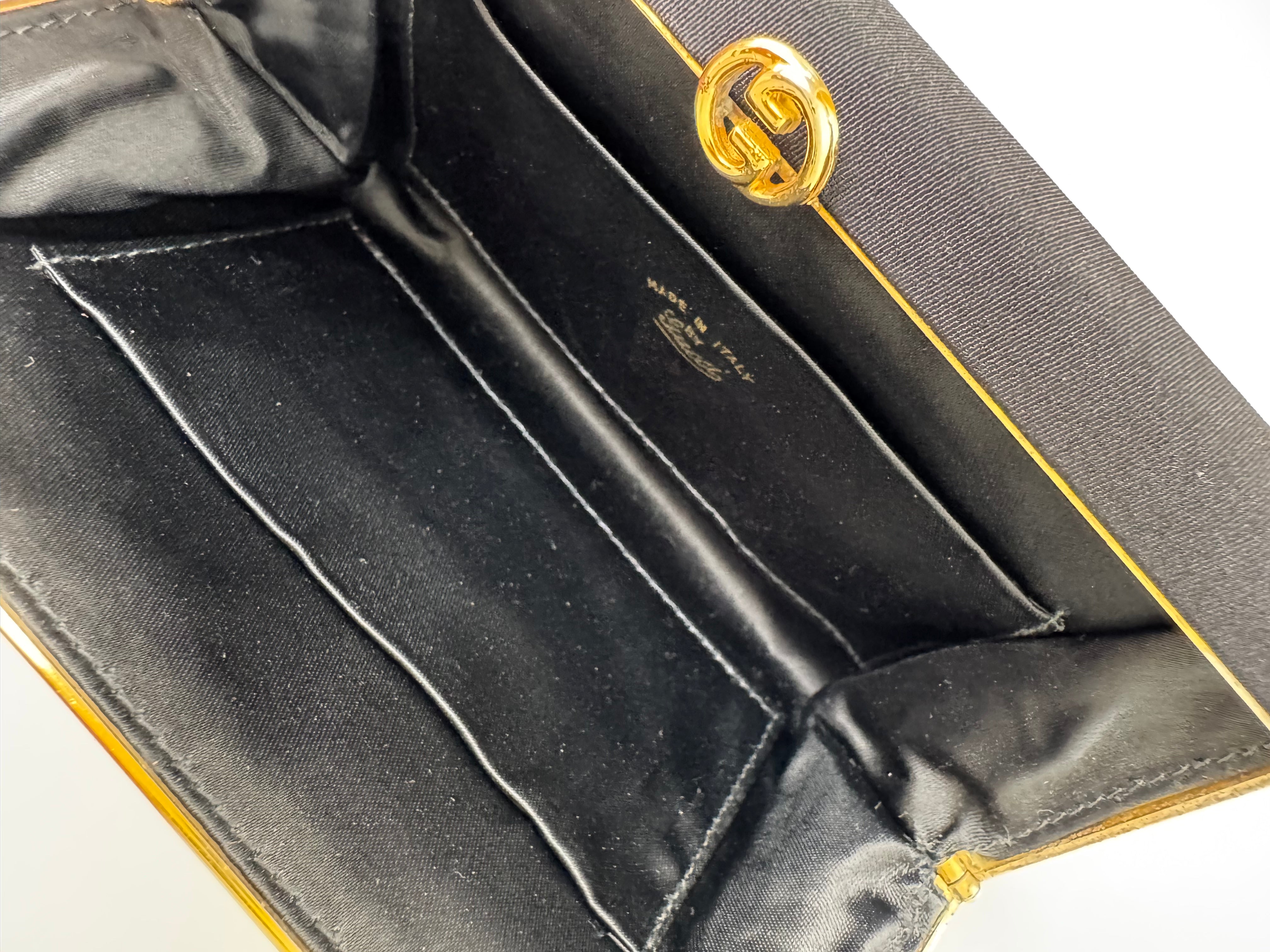 Gucci Black Canvas Vintage Clutch