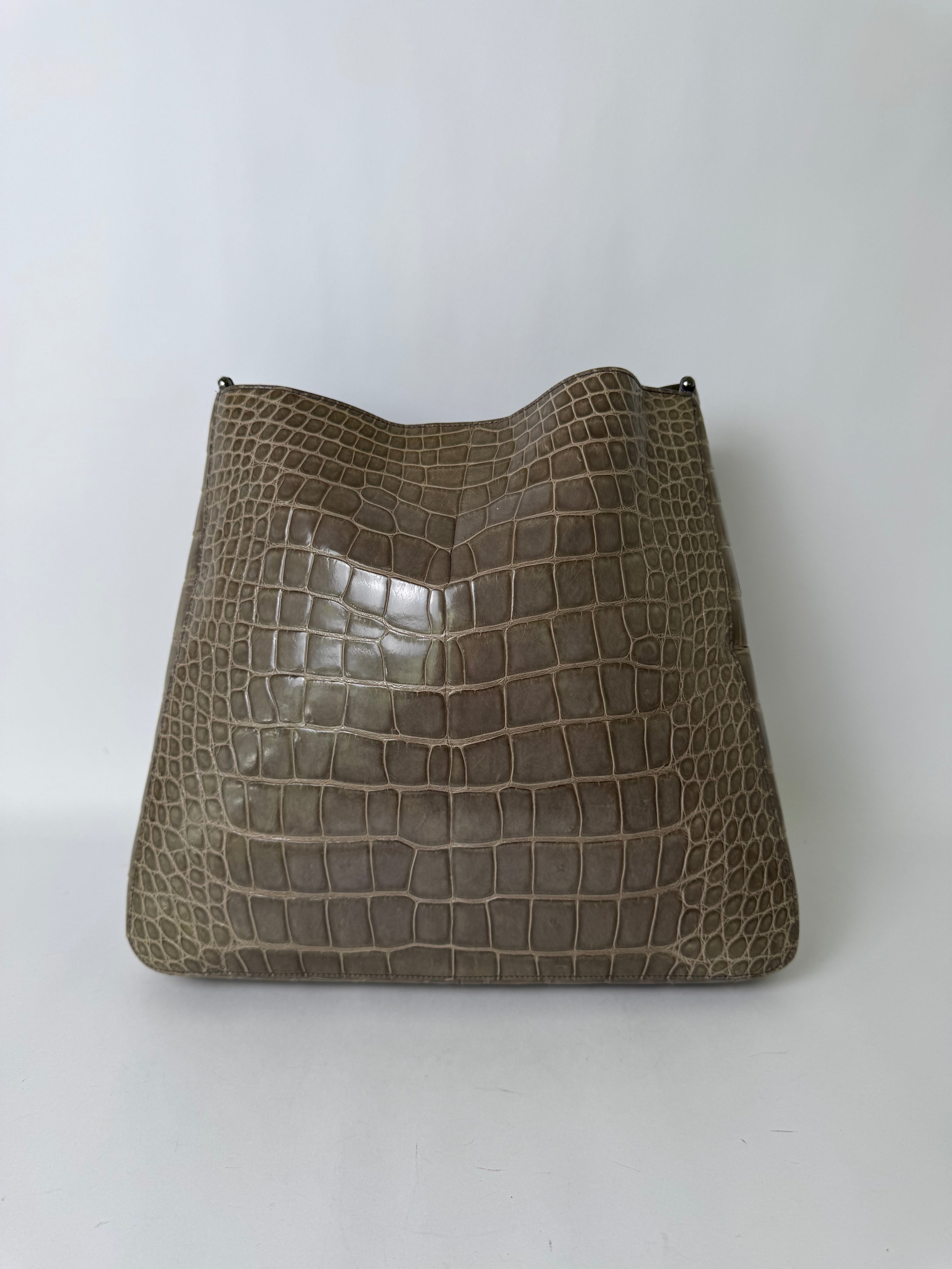 Gucci Tom Ford Slim Horsebit Alligator Shoulder Bag Rare