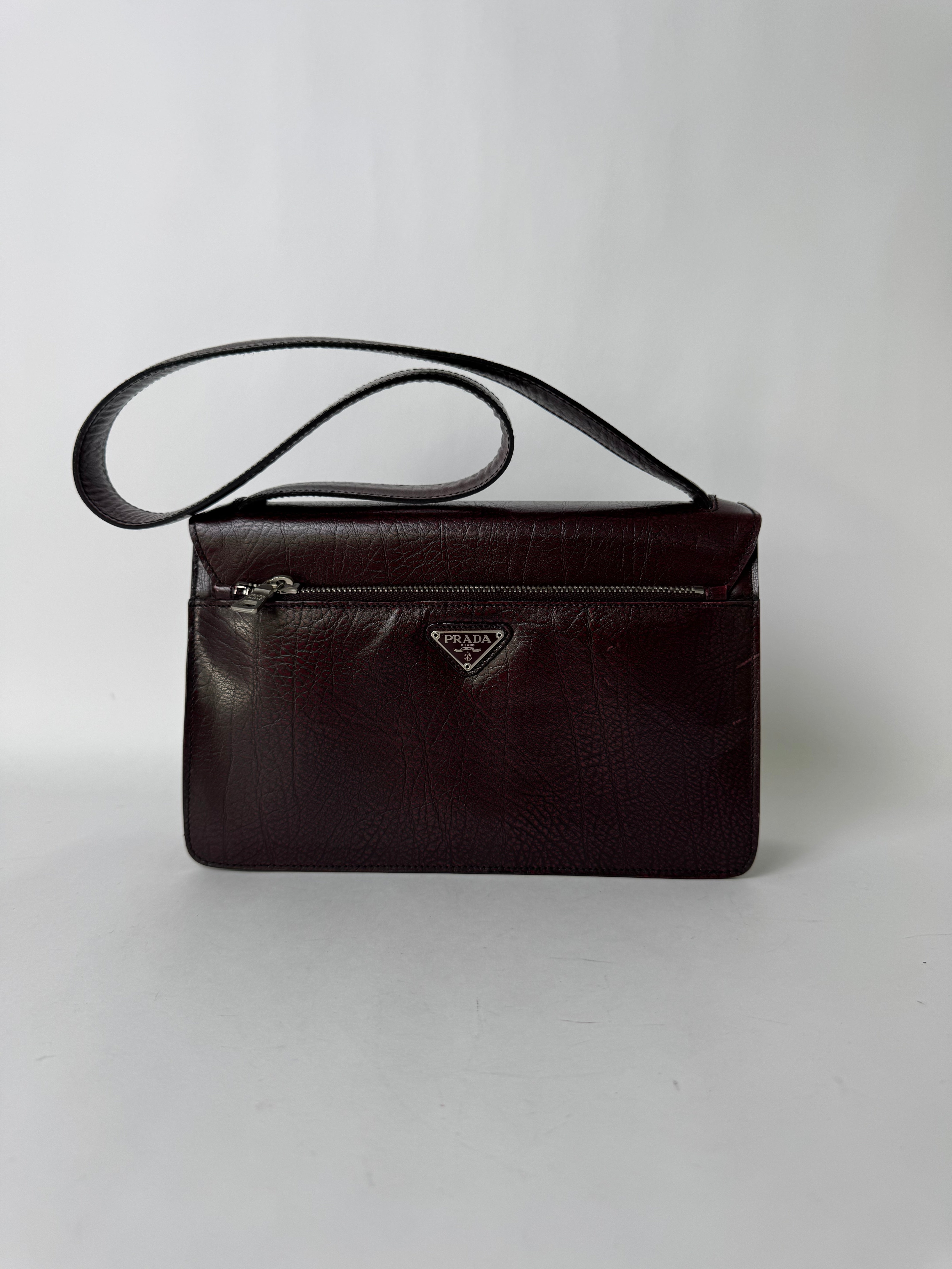 Prada Vintage Leather Shoulder Bag