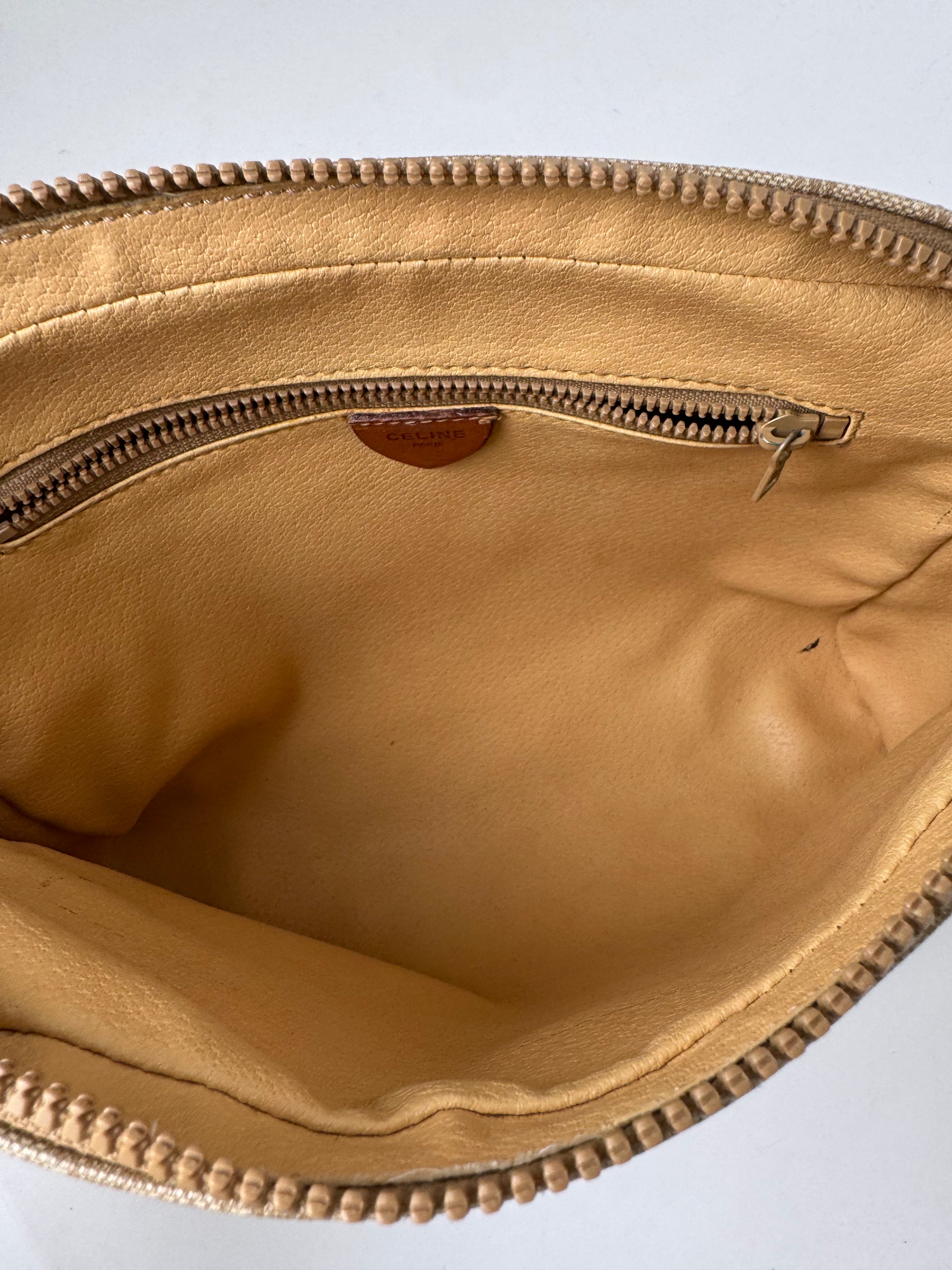 Celine Macadam Vintage Clutch/Pouch Cream
