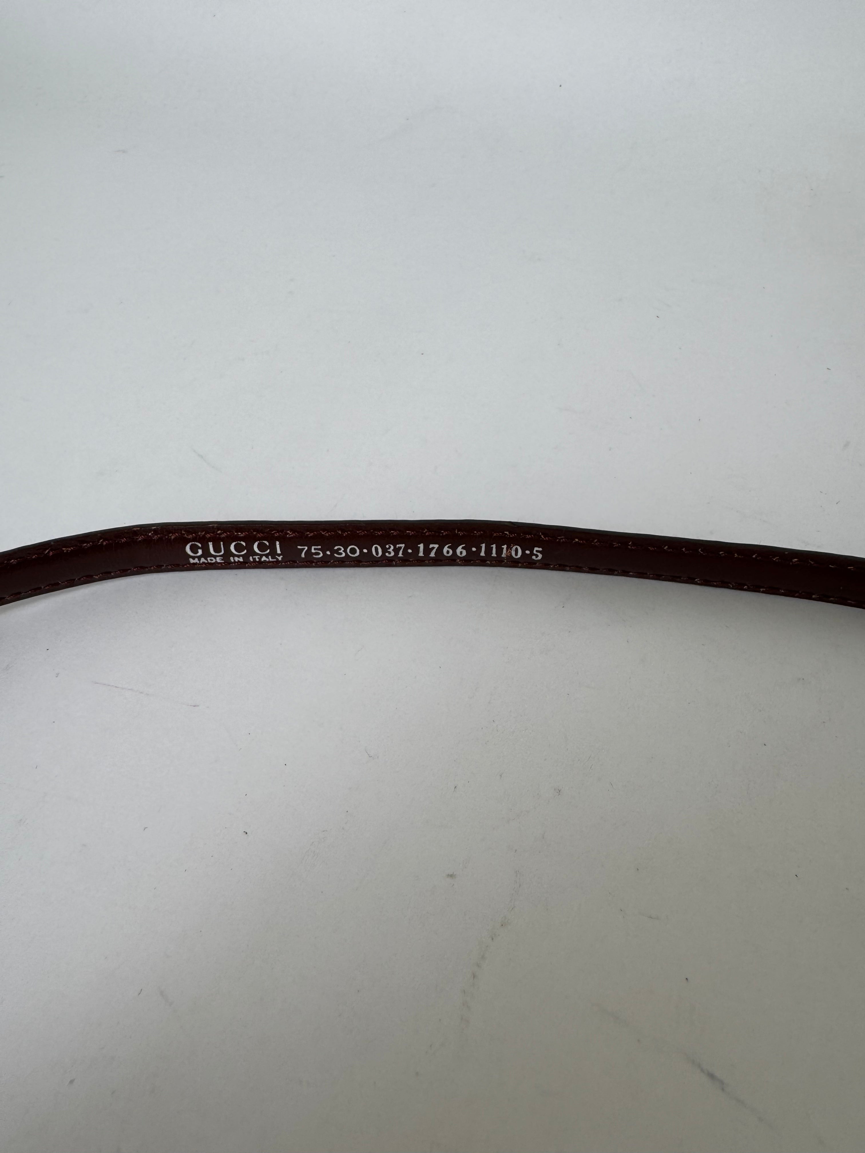 Gucci Tom Ford Brown Leather Belt S/M