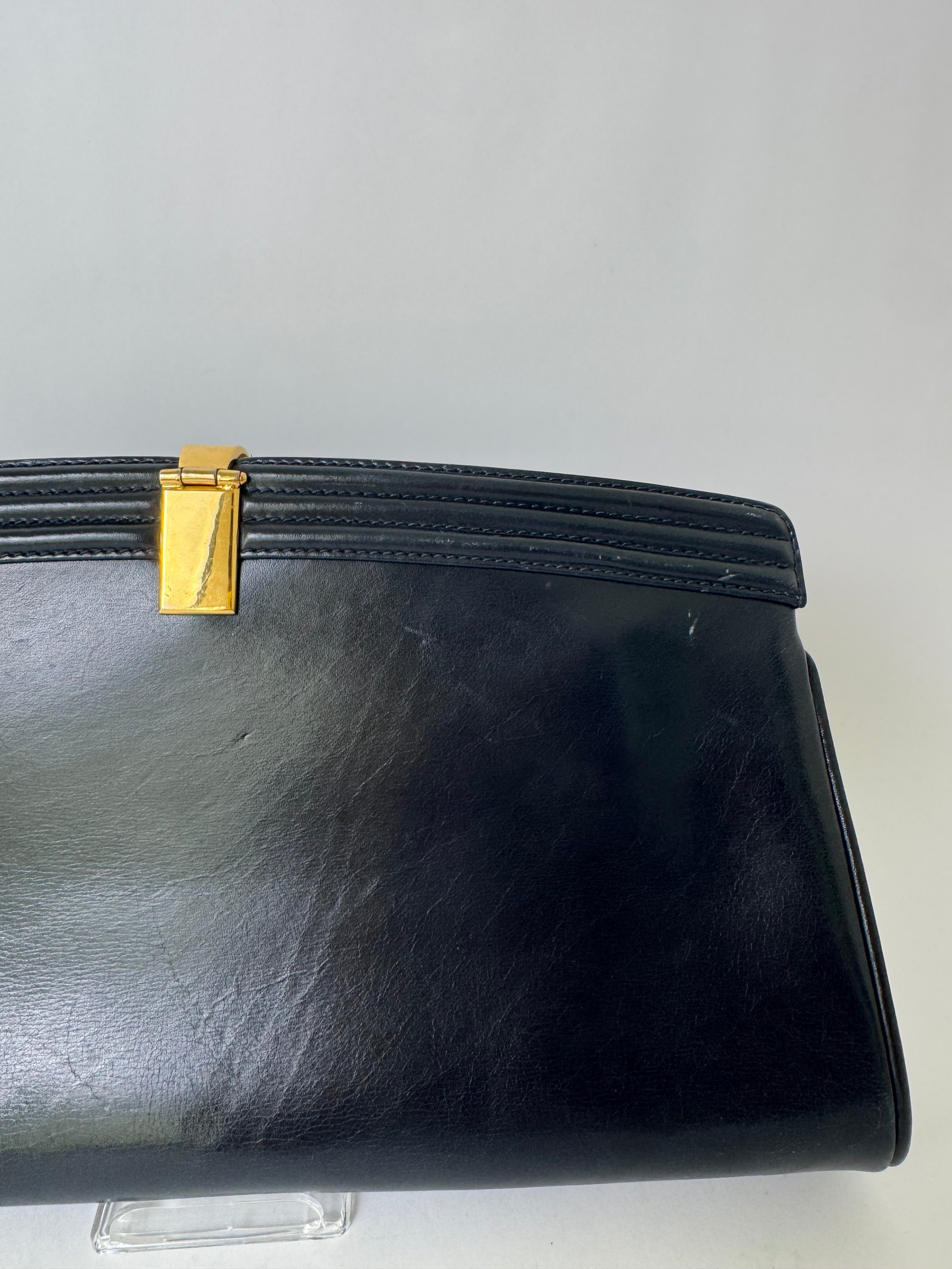 Gucci Vintage Black Leather Clutch