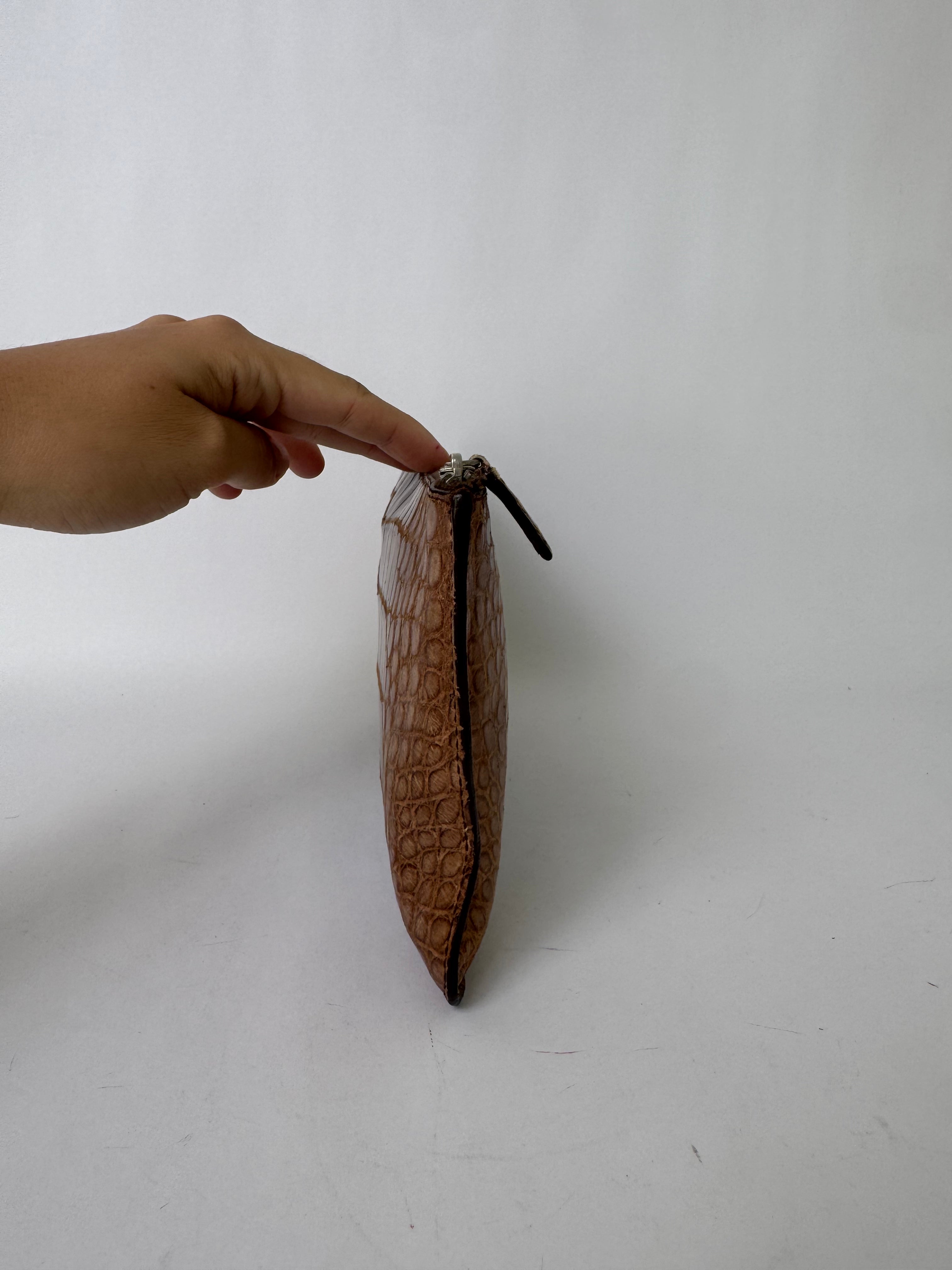 Gucci Brown Alligator Clutch