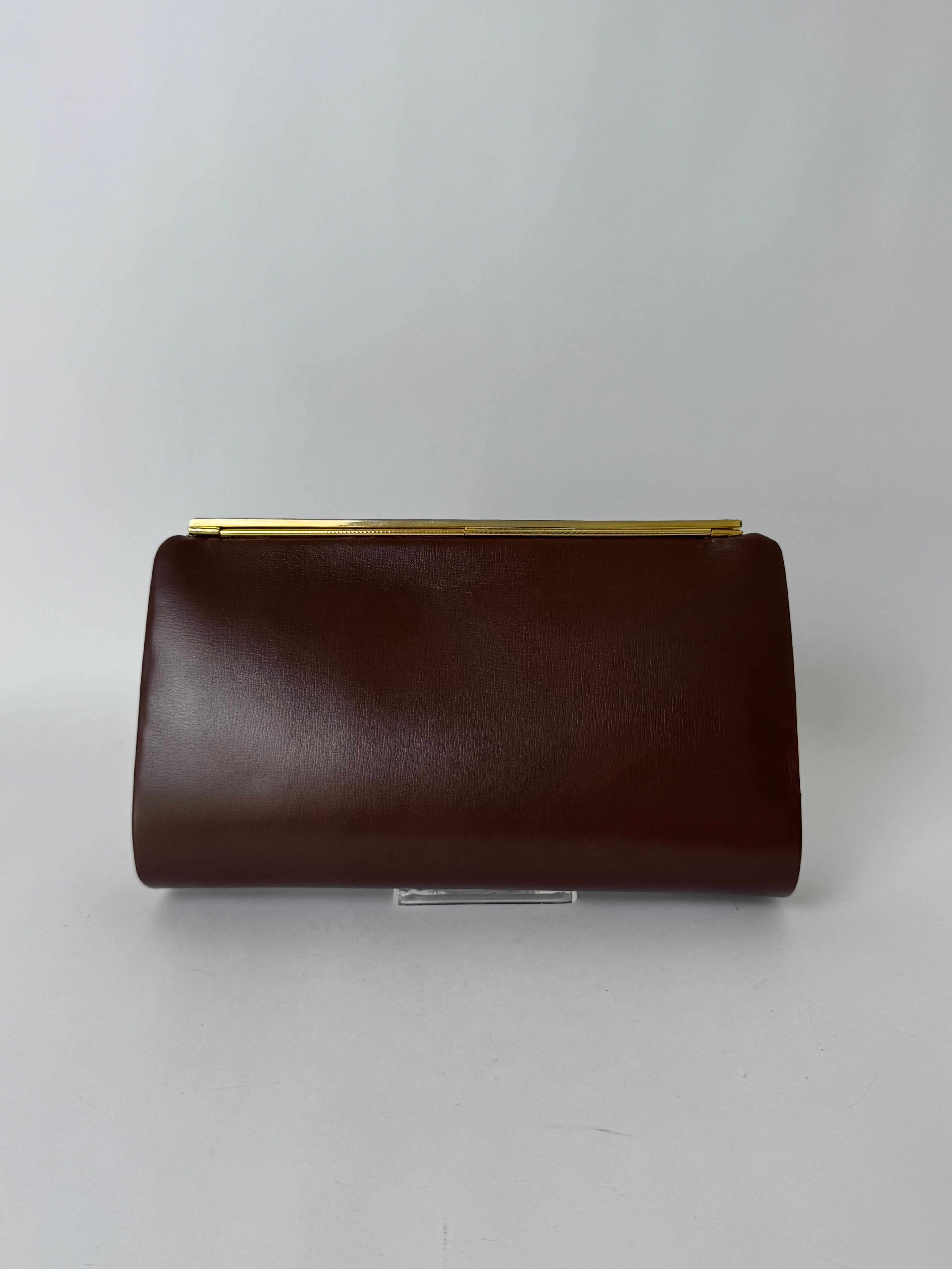 Gucci Brown Leather Vintage Clutch