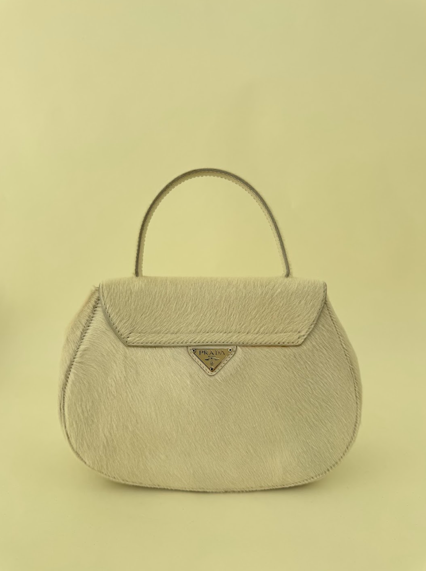 Prada White Pony Haired Handbag