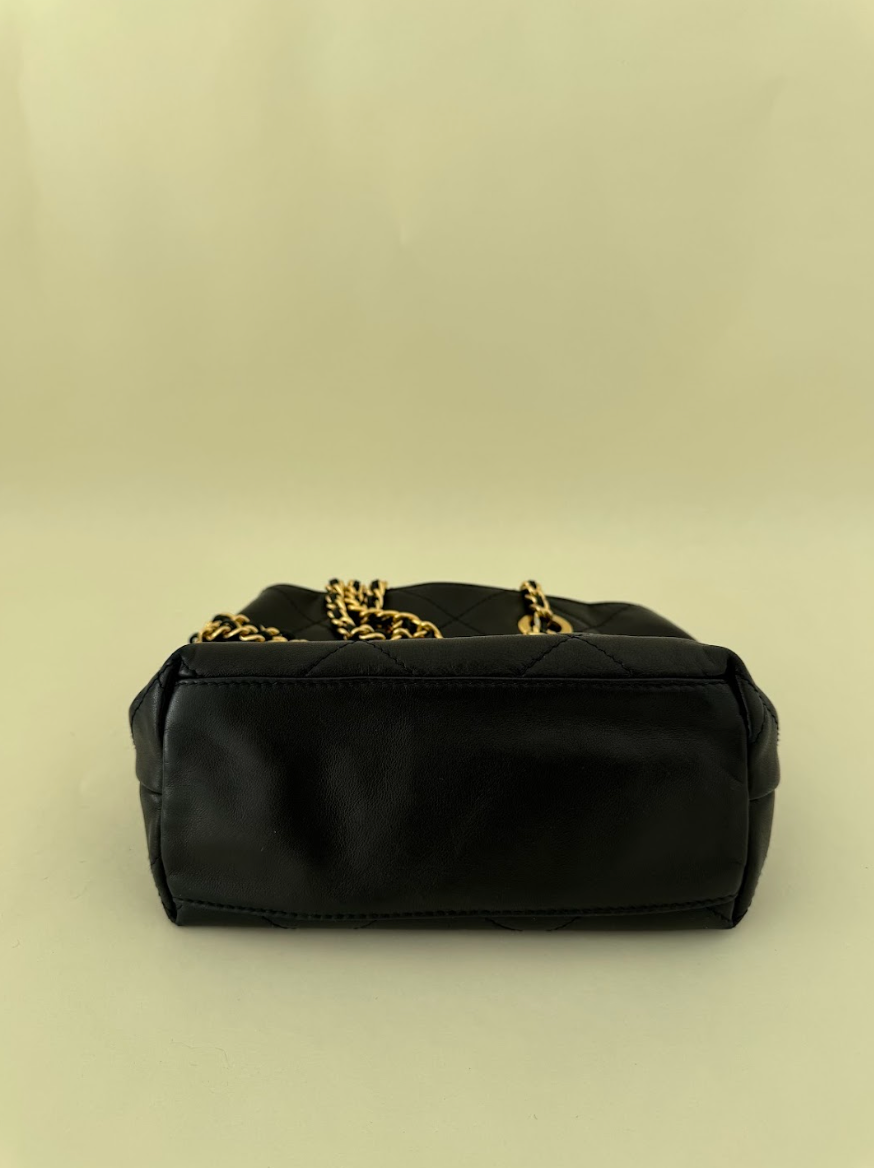 Prada Quilted Black Leather Chain Shoulder Bag