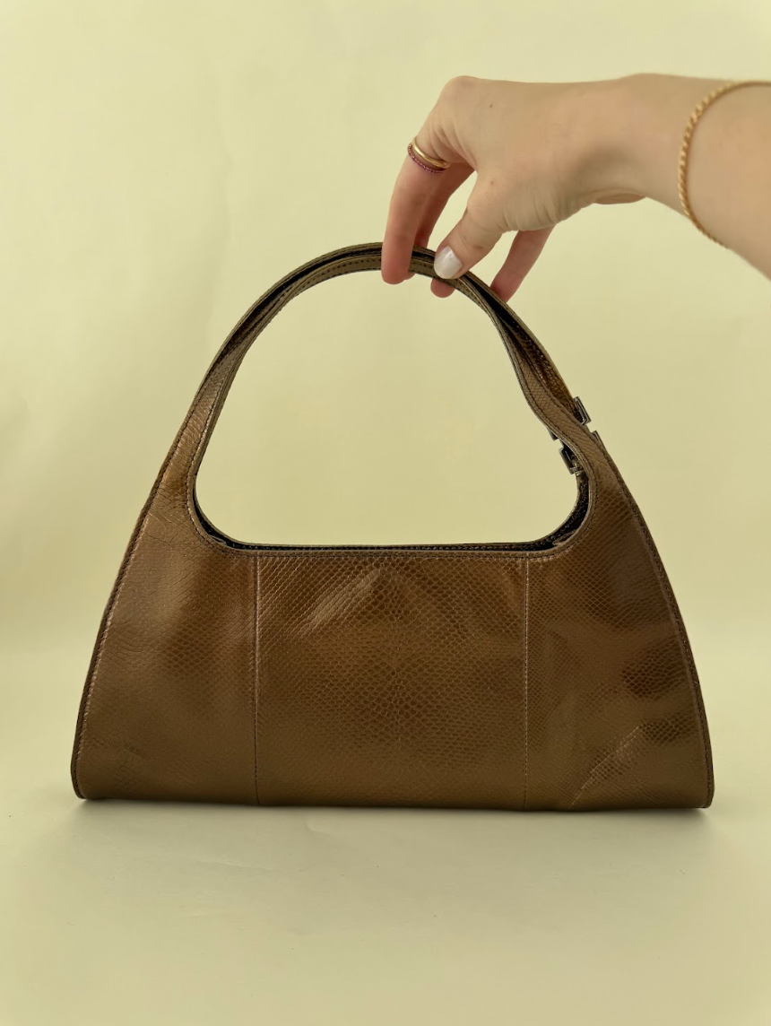 Gucci Tom Ford Bronze Python Shoulder Bag