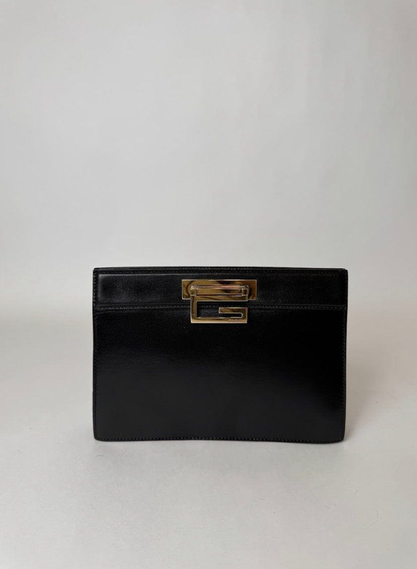 Gucci Tom Ford Black Leather Clutch