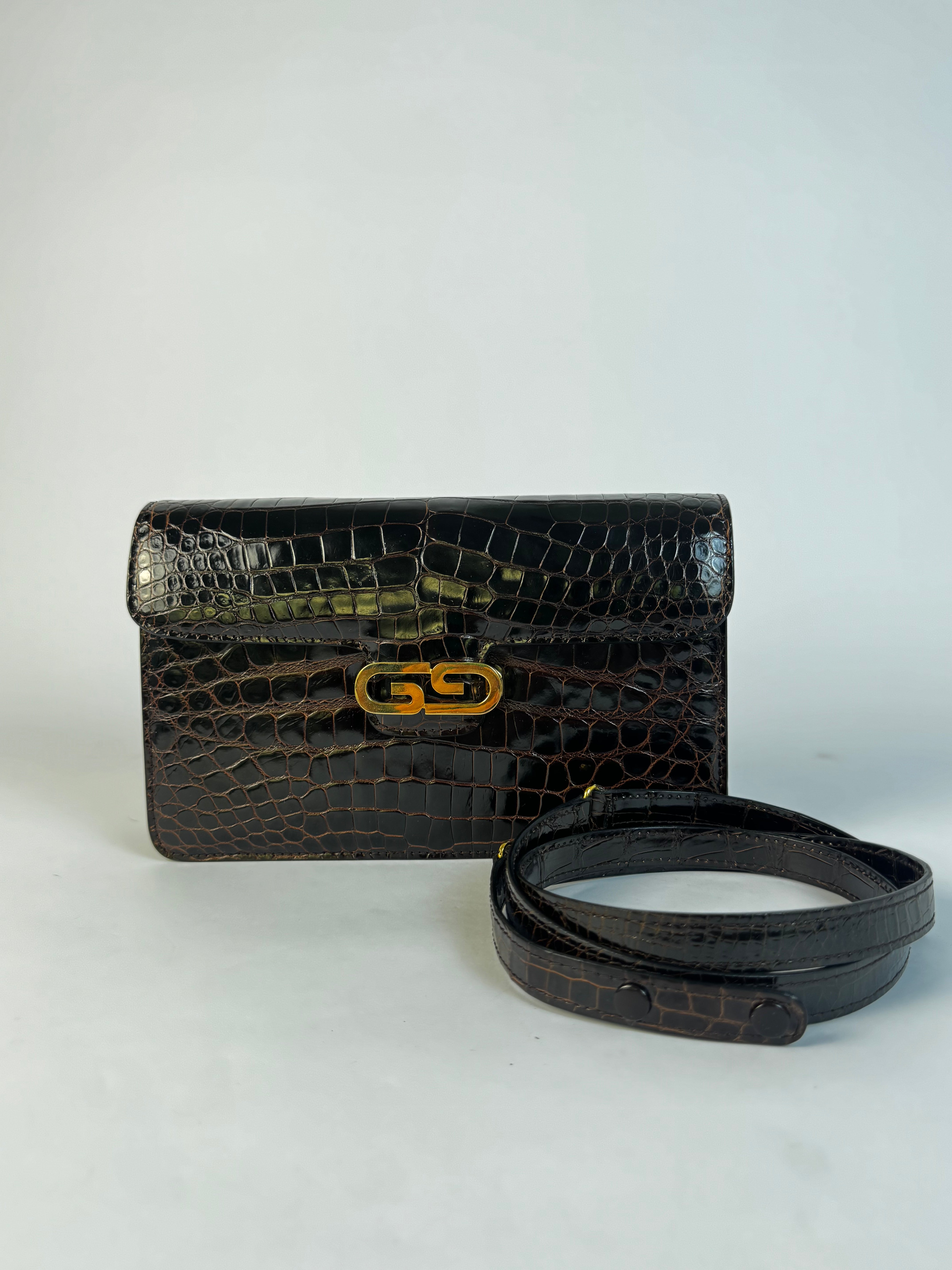 Gucci Vintage Croc Clutch