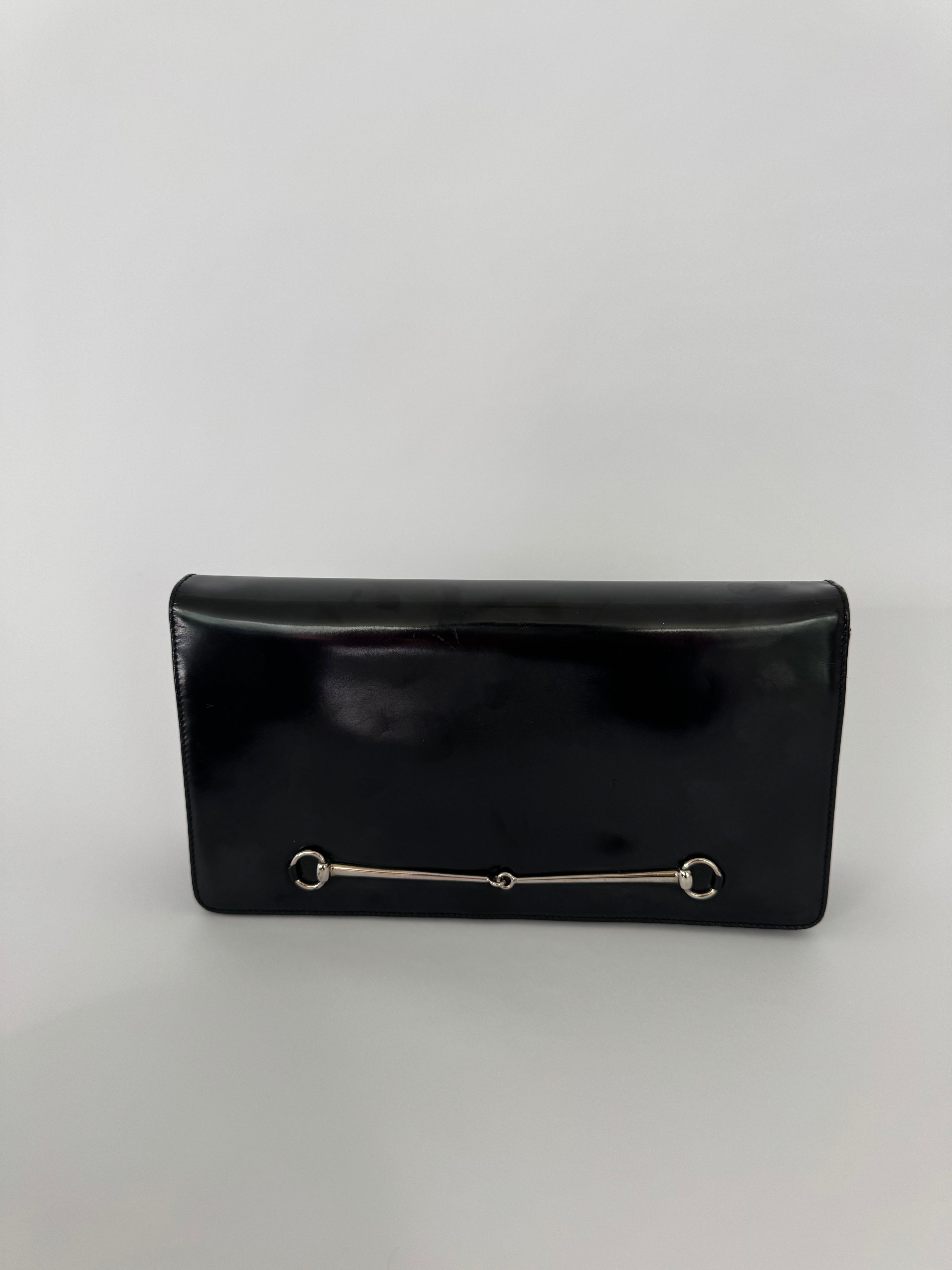 Gucci Tom Ford Slim Horsebit Clutch Black