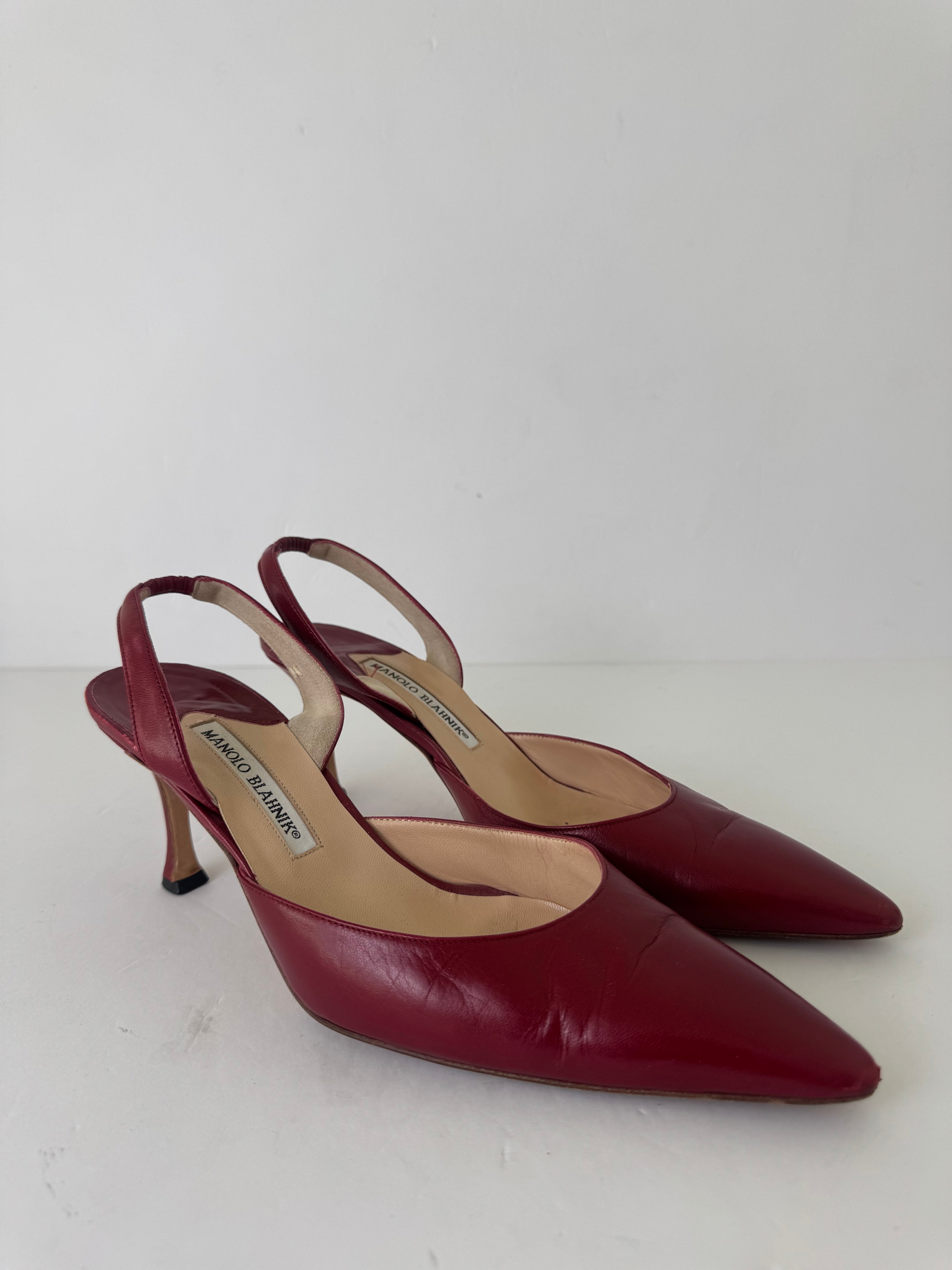 Manolo Blahnik Vintage Slingbacks 39