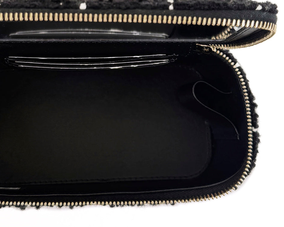 Chanel Black Tweed Vanity Crossbody Bag