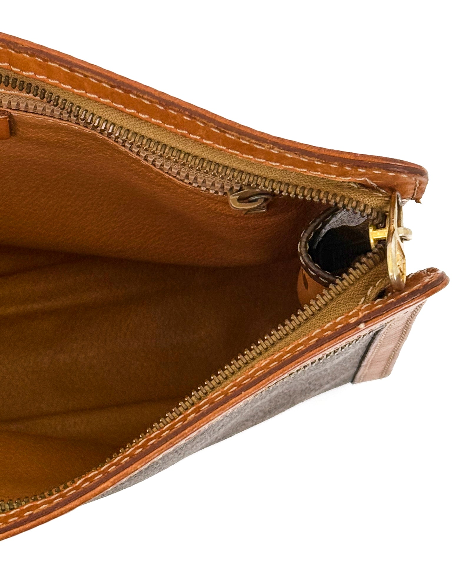 Céline Macadam Canvas Zip Clutch