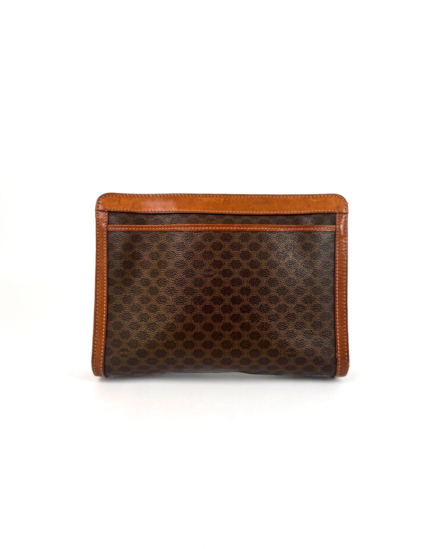 Céline Macadam Canvas Zip Clutch