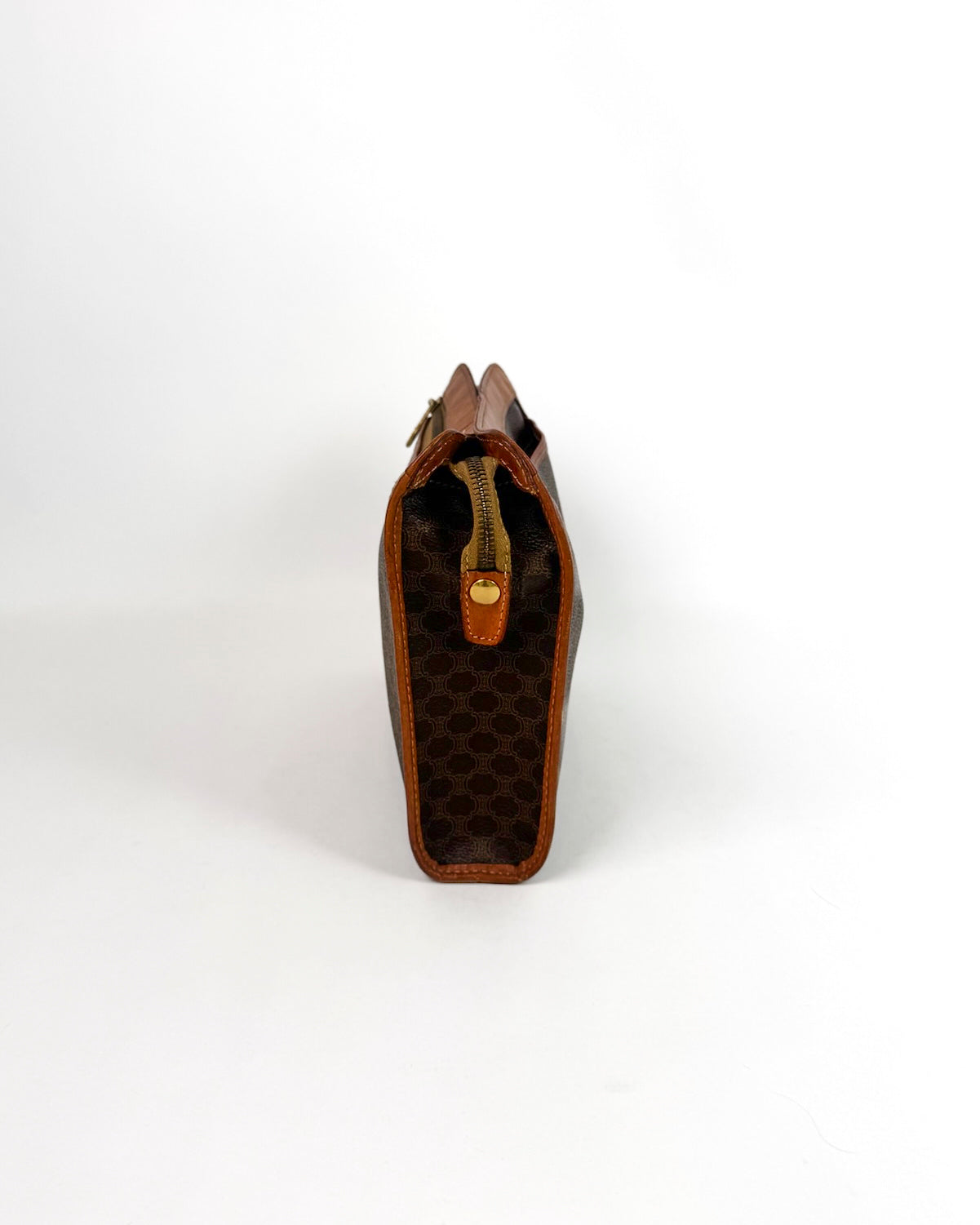 Céline Macadam Canvas Zip Clutch