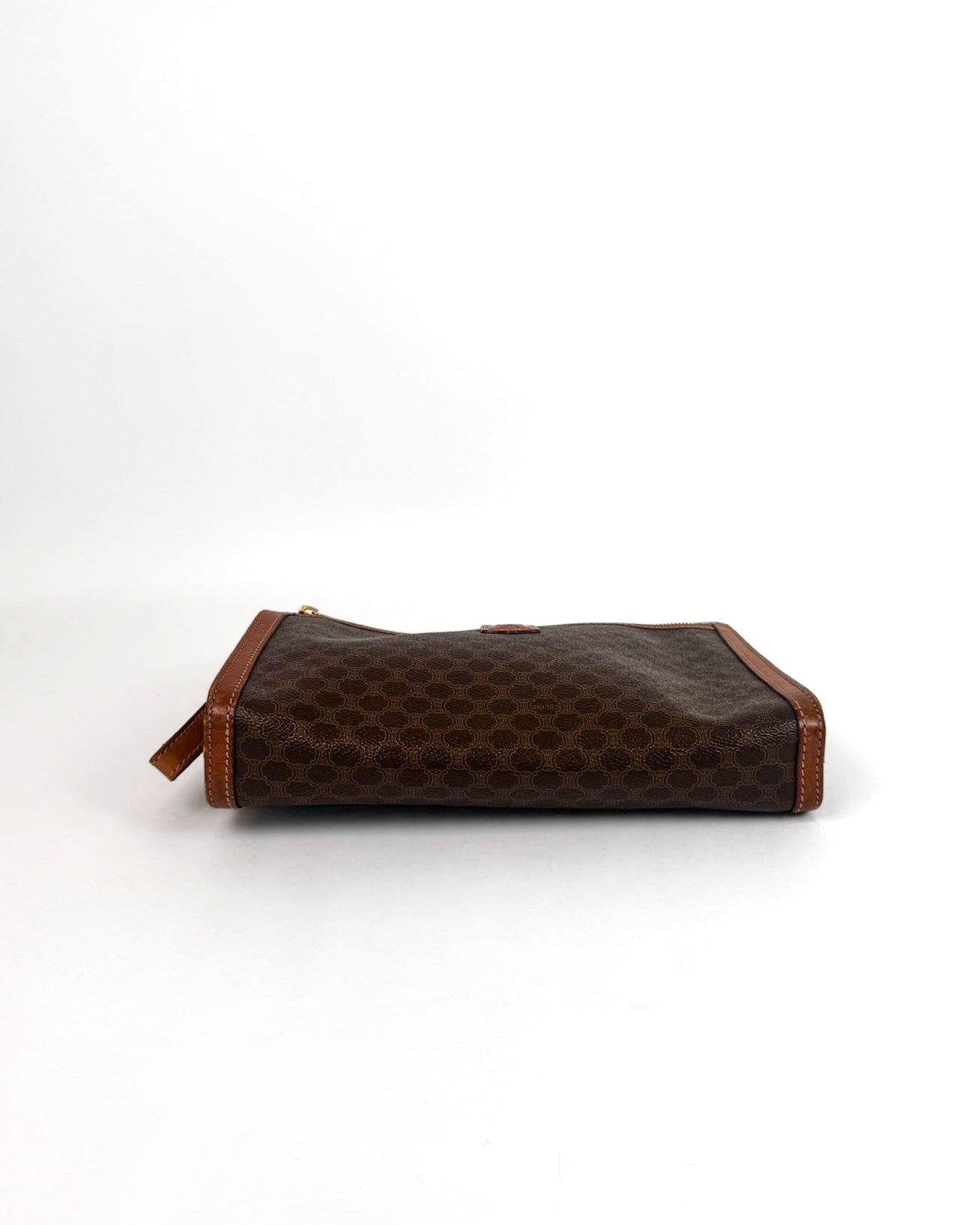 Céline Macadam Canvas Zip Clutch