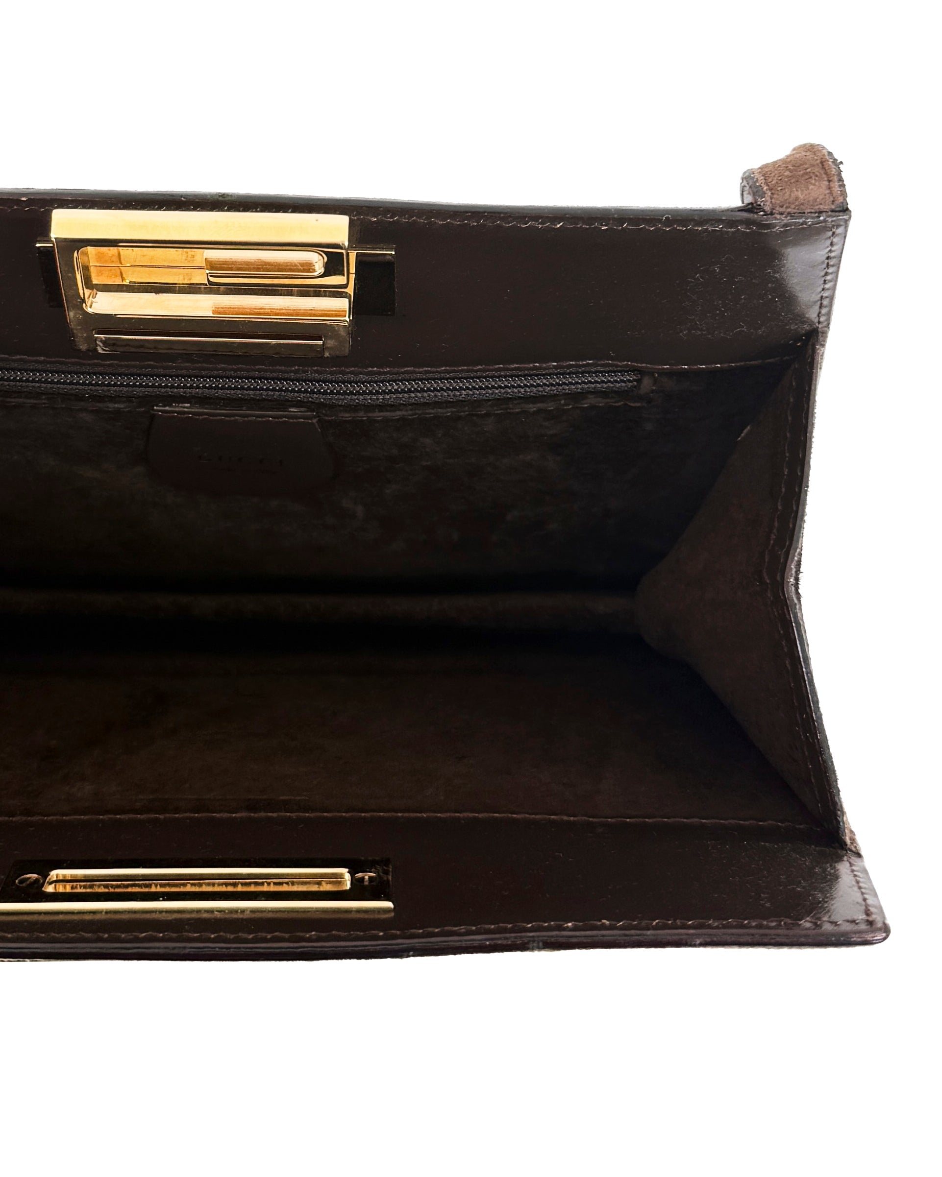 Gucci Tom Ford Brown Suede Shoulder Bag