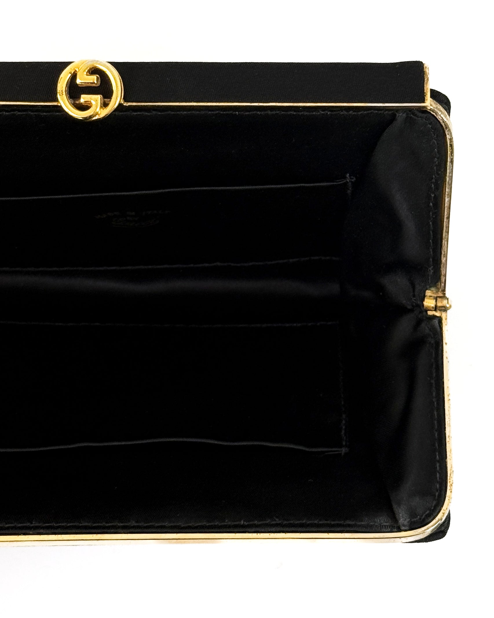 Gucci Black Canvas GG Clutch