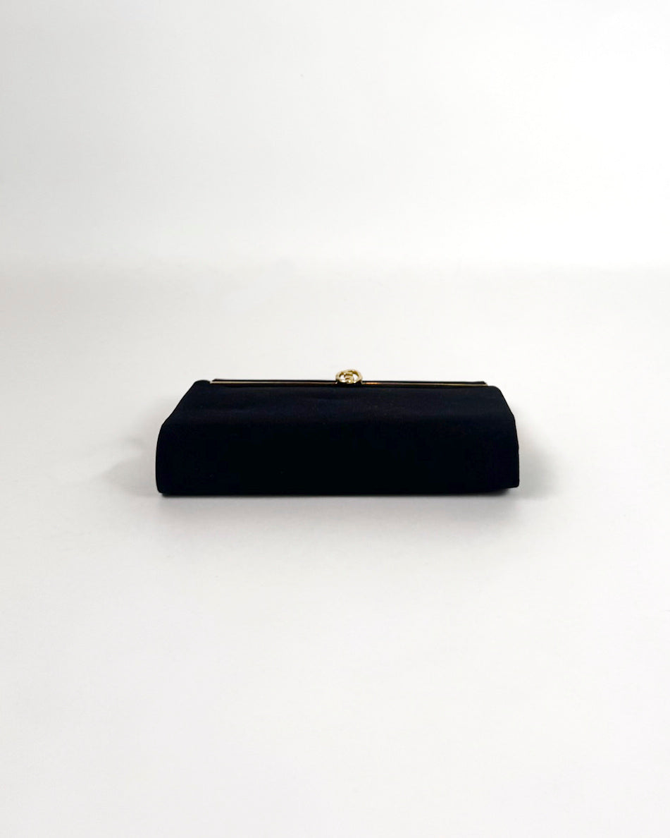 Gucci Black Canvas GG Clutch