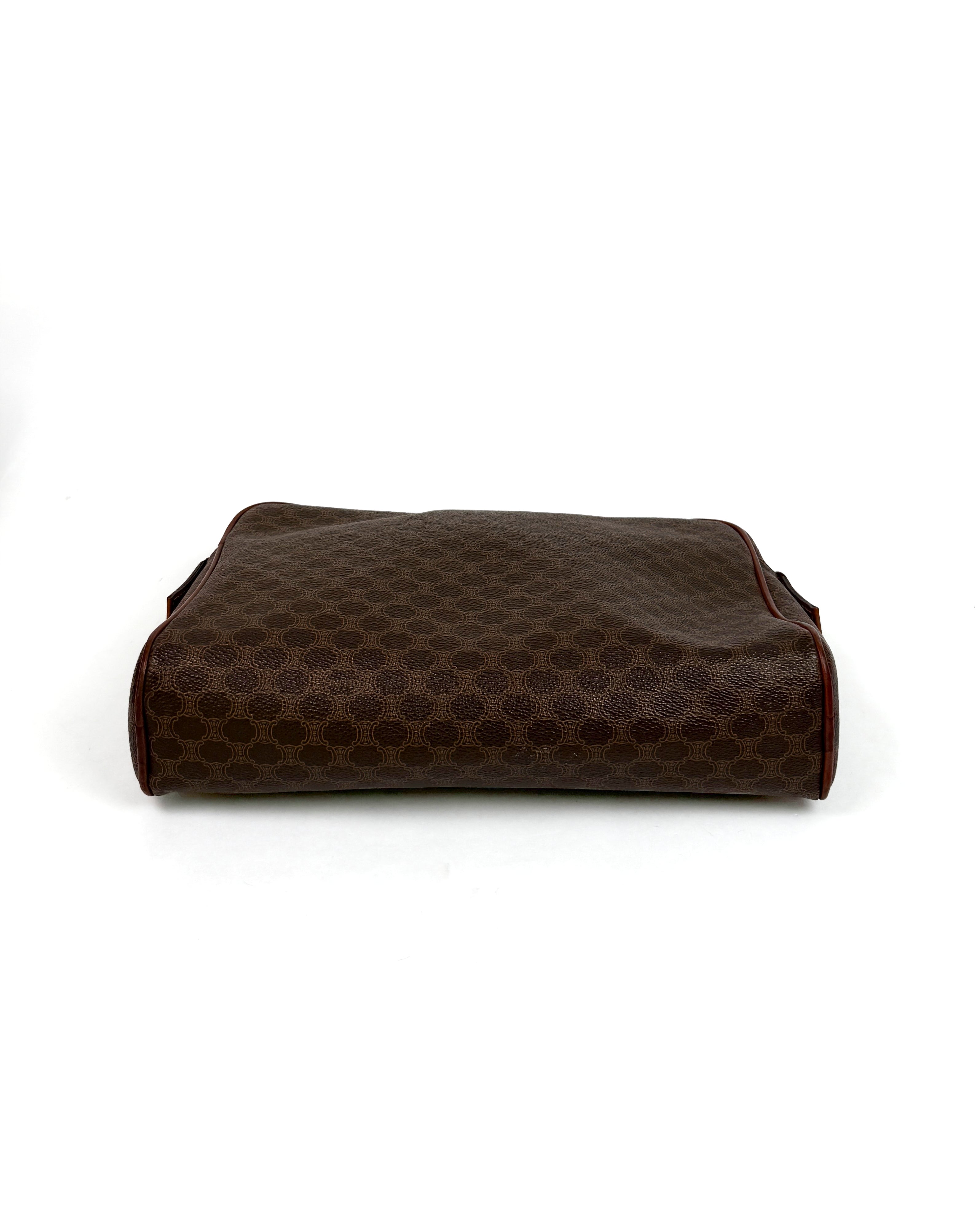 Céline Brown Macadam Zip Pouch/Clutch