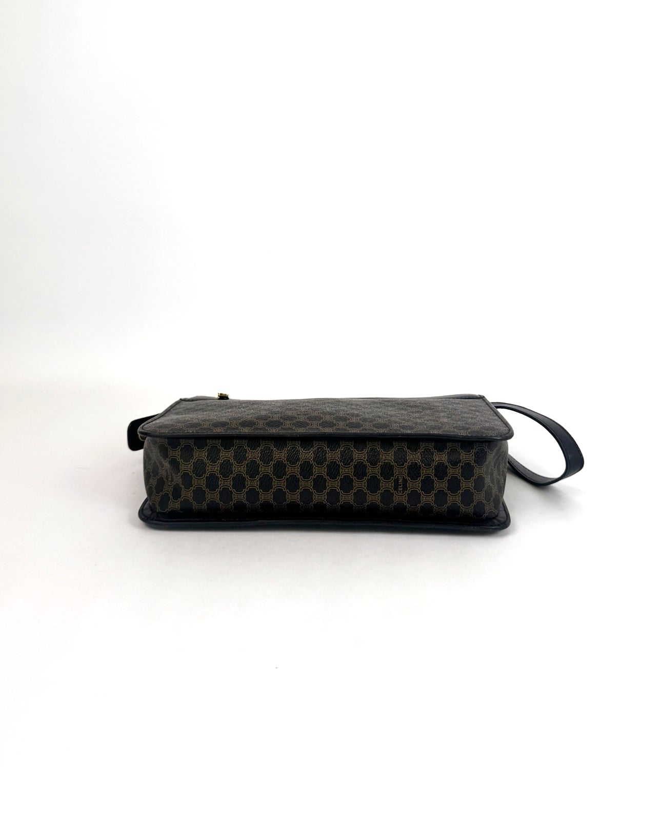 Céline Brown Macadam Leather Clutch