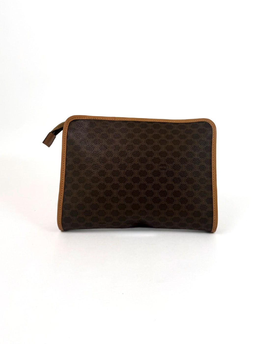Céline Brown Macadam Canvas Clutch