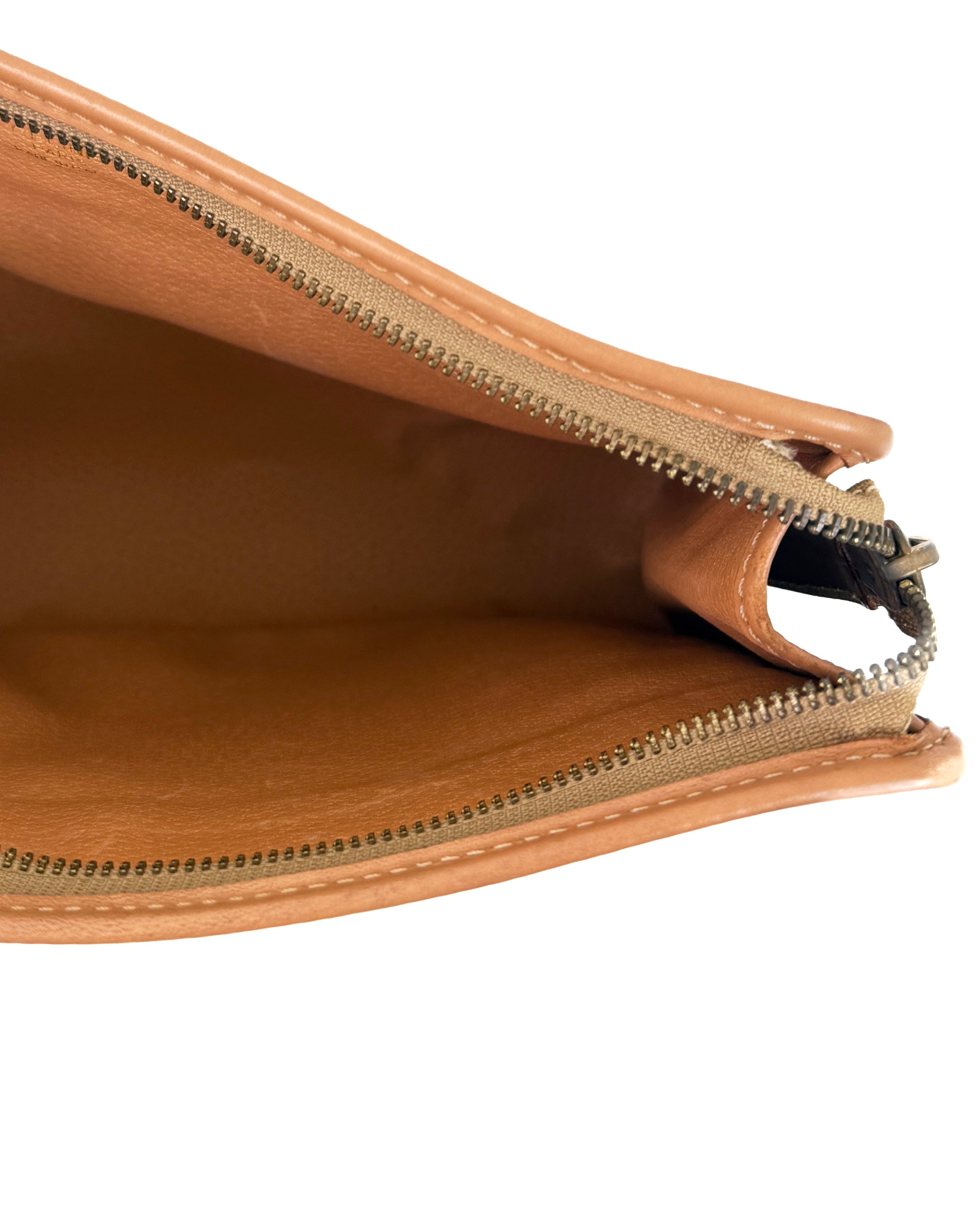 Céline Brown Macadam Canvas Clutch