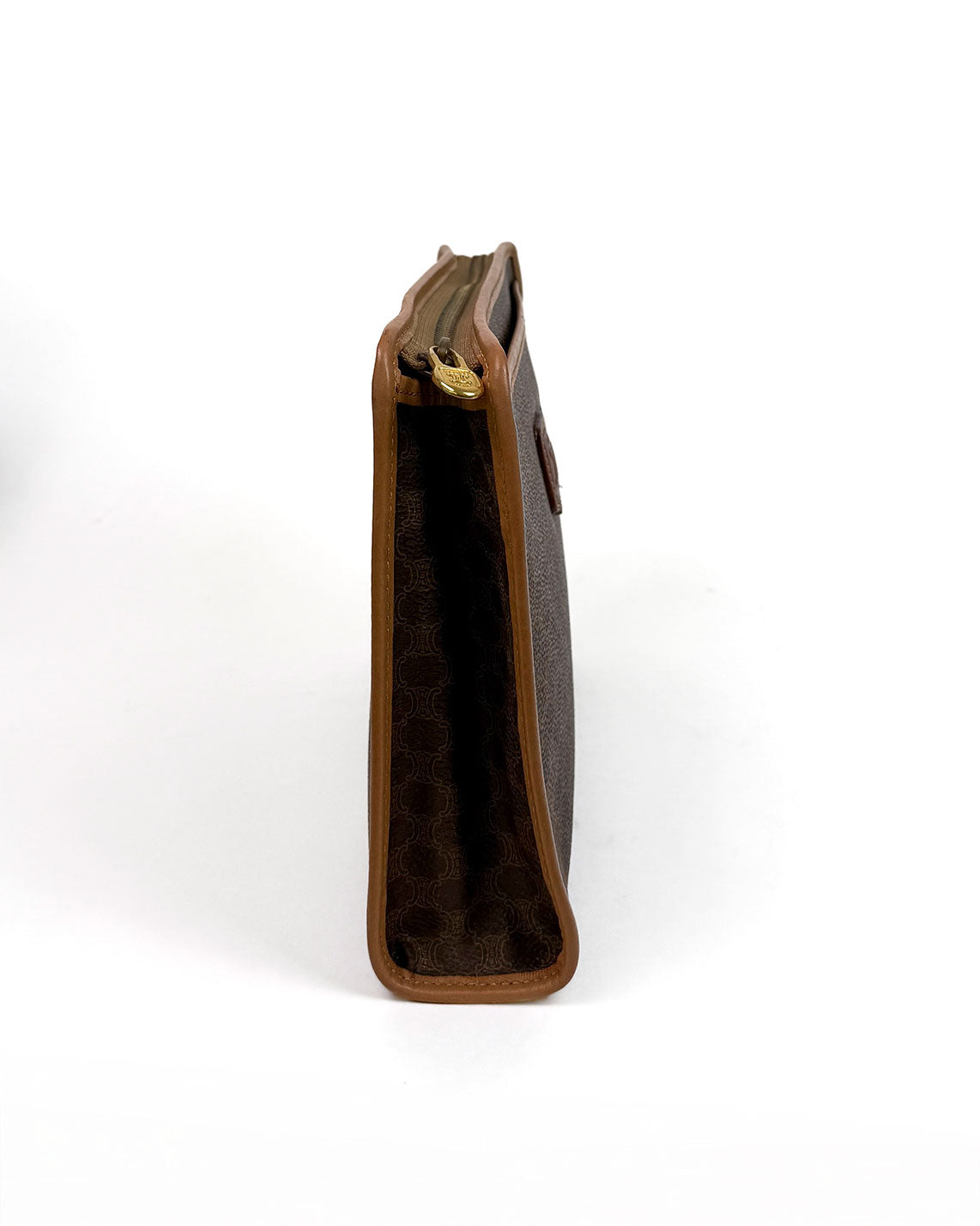 Céline Brown Macadam Canvas Clutch