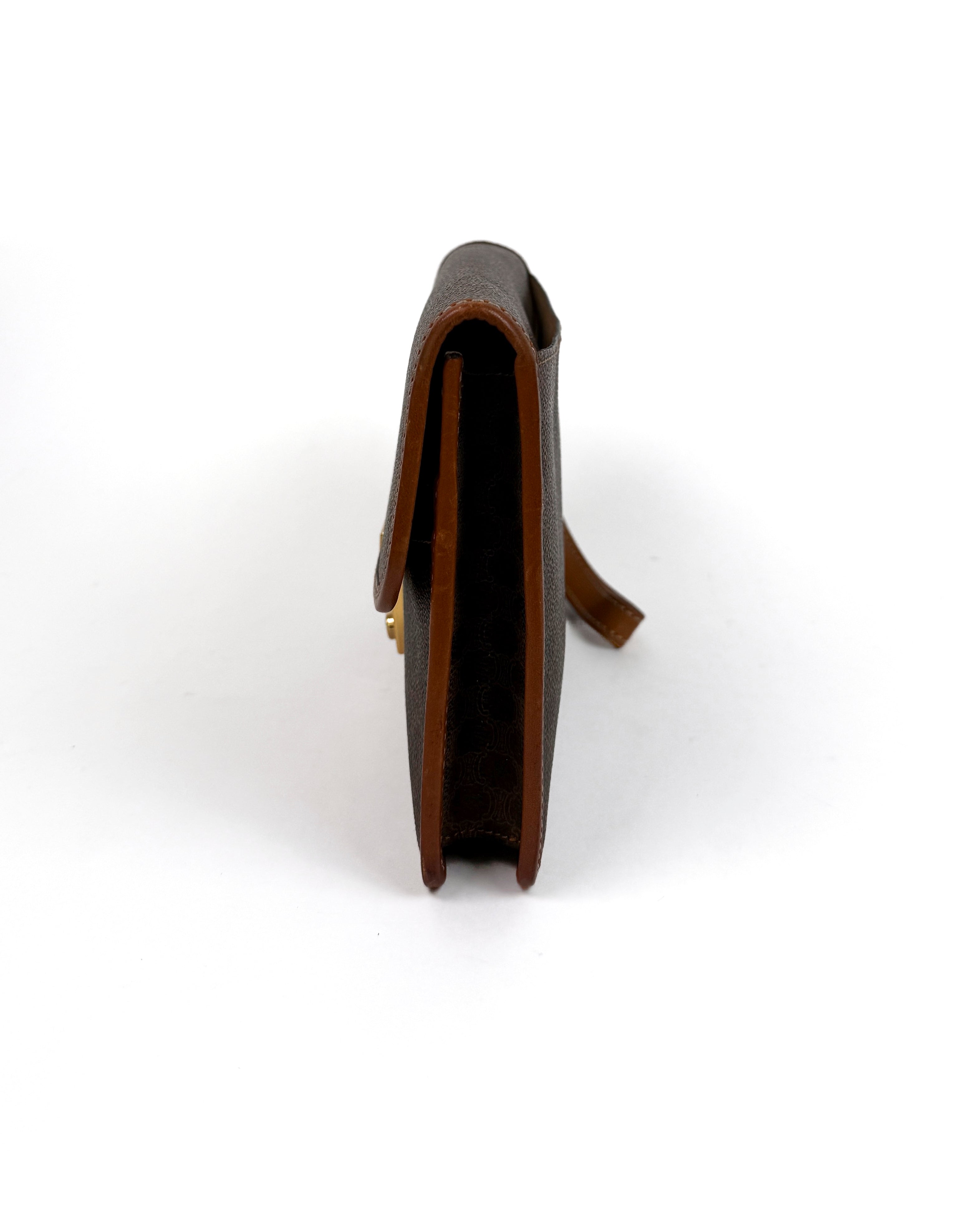 Céline Macadam Lock Wristlet Clutch