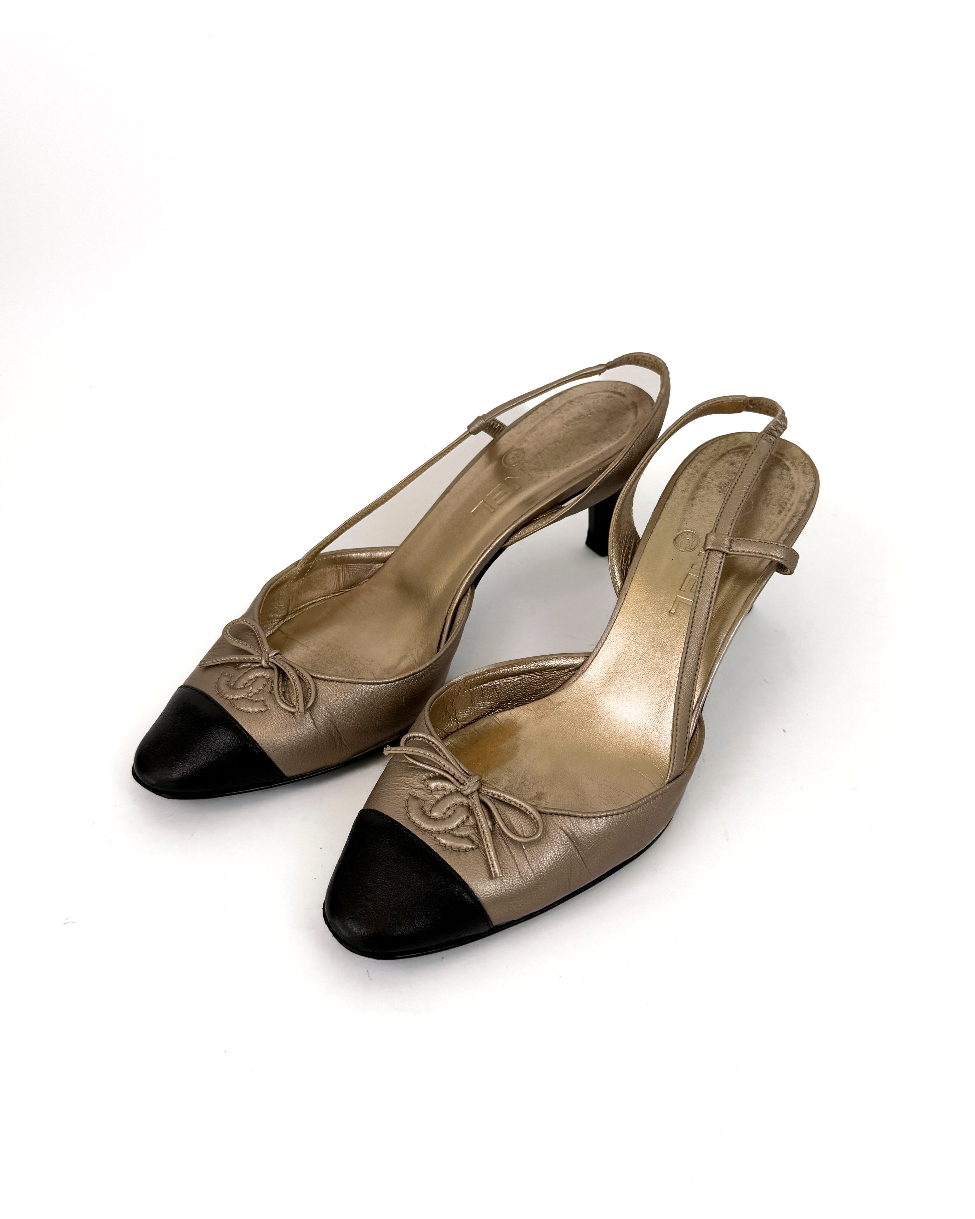 Chanel Vintage Slingback Heels - 38