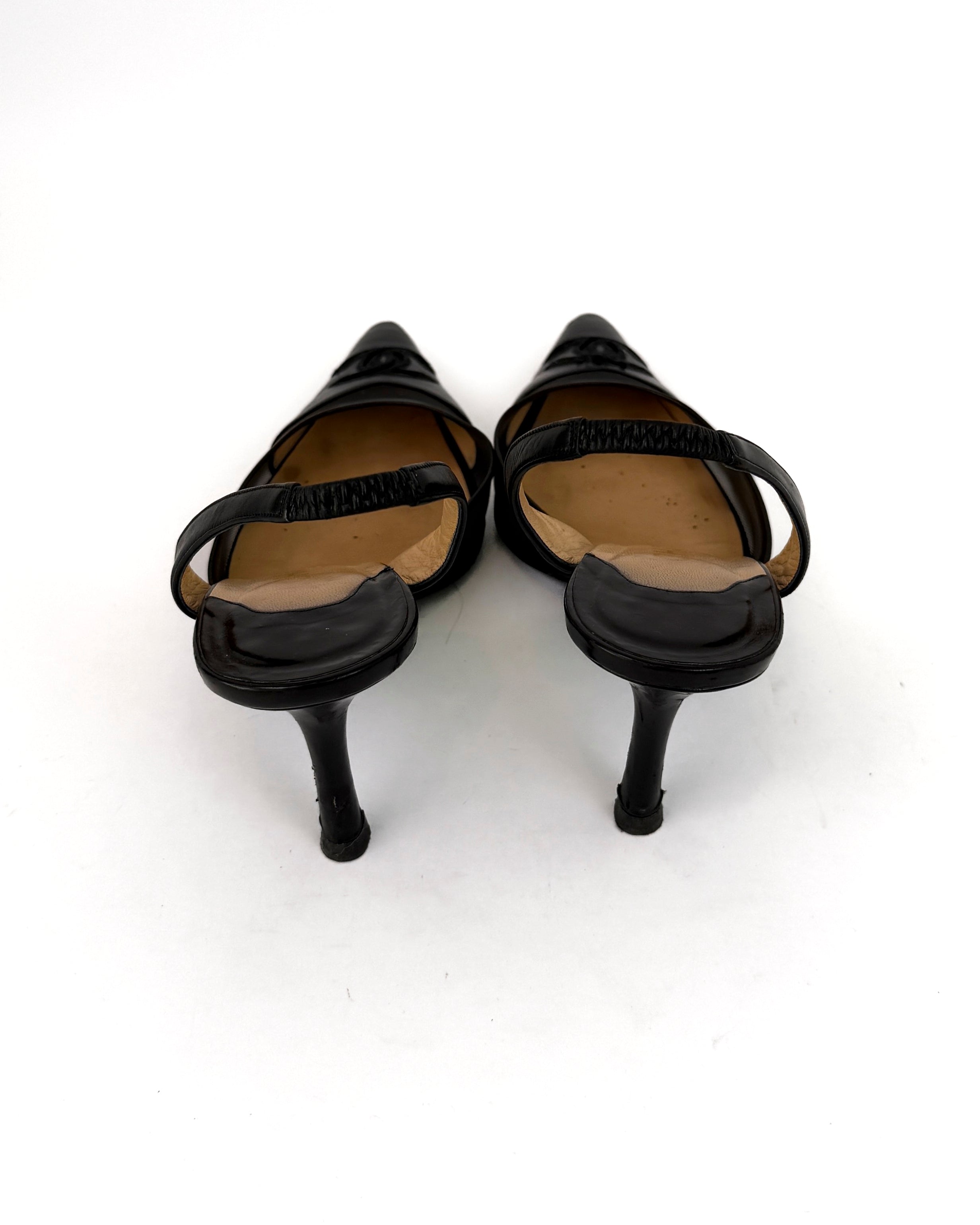 Chanel Vintage Mesh Slingback Pumps - 36.5