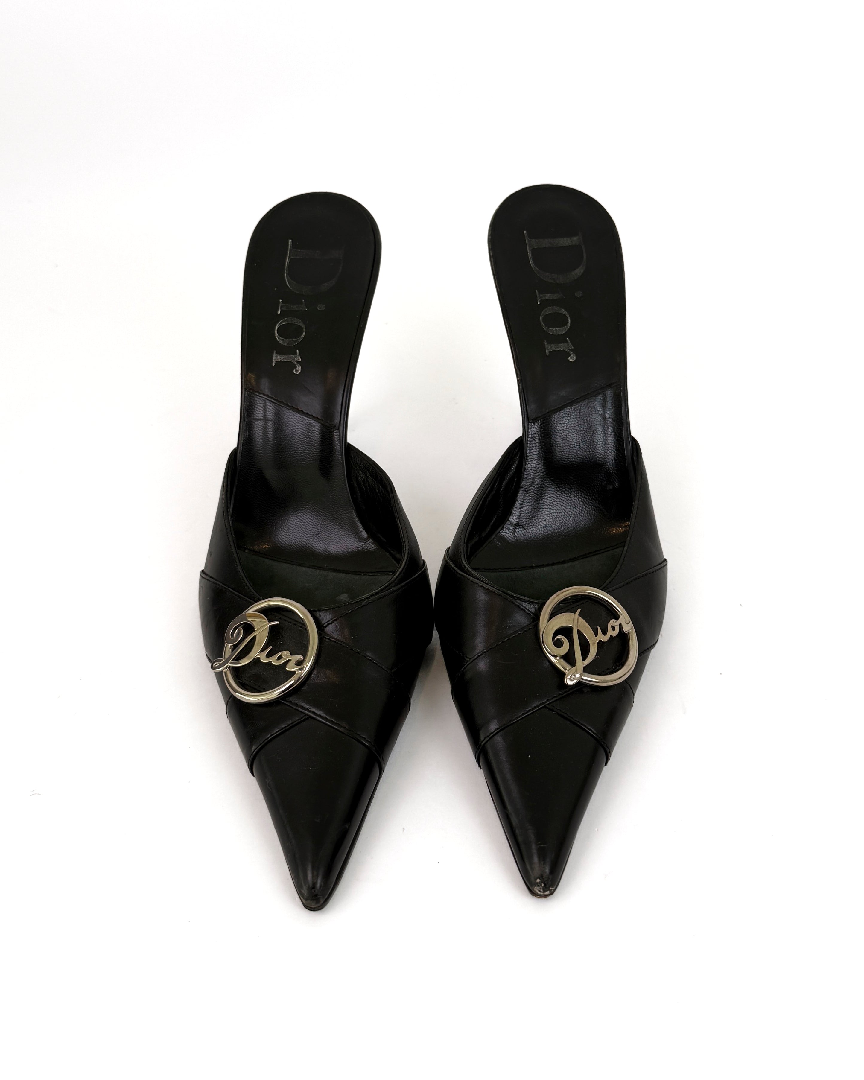 Dior Vintage Black Mules - 39