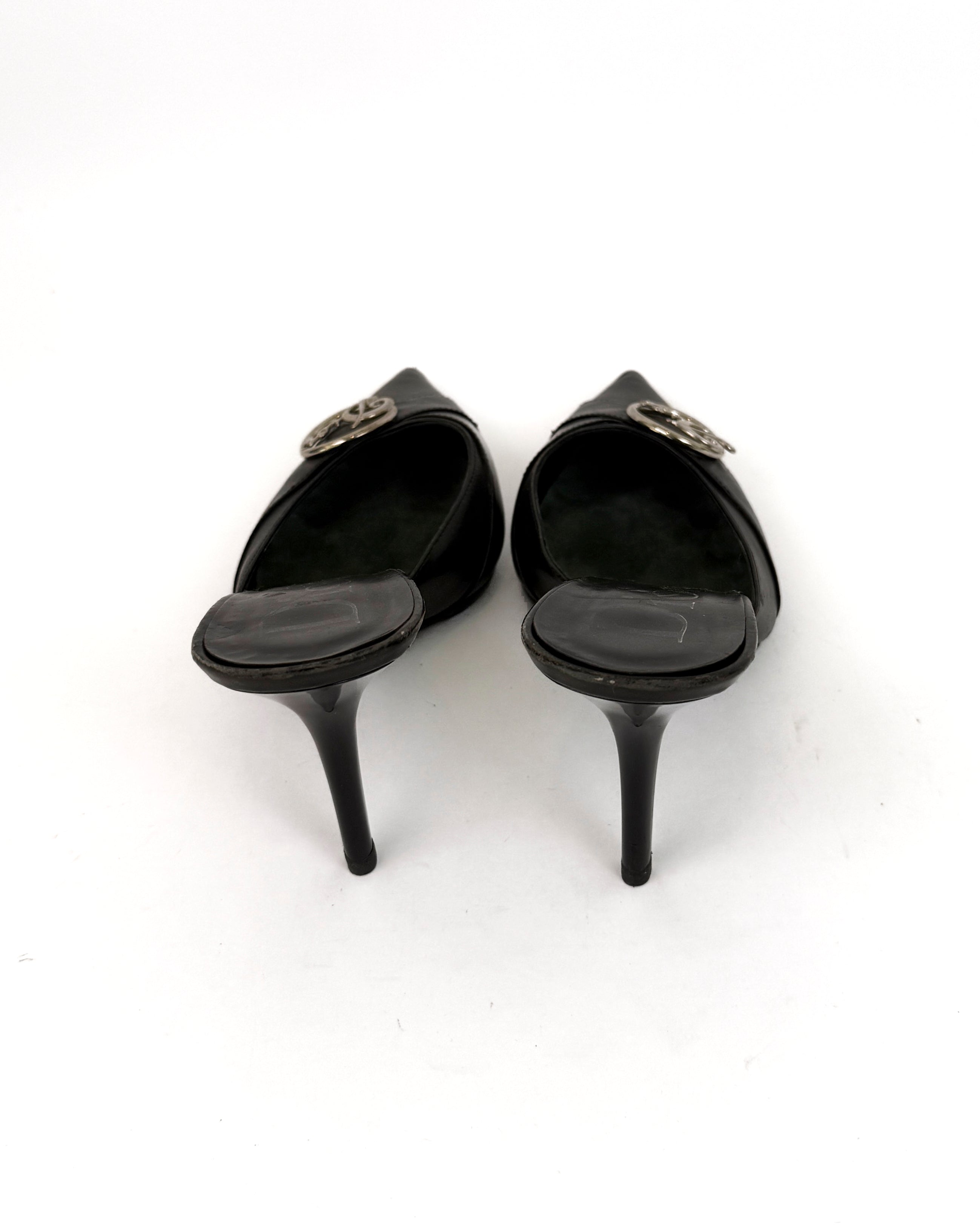 Dior Vintage Black Mules - 39