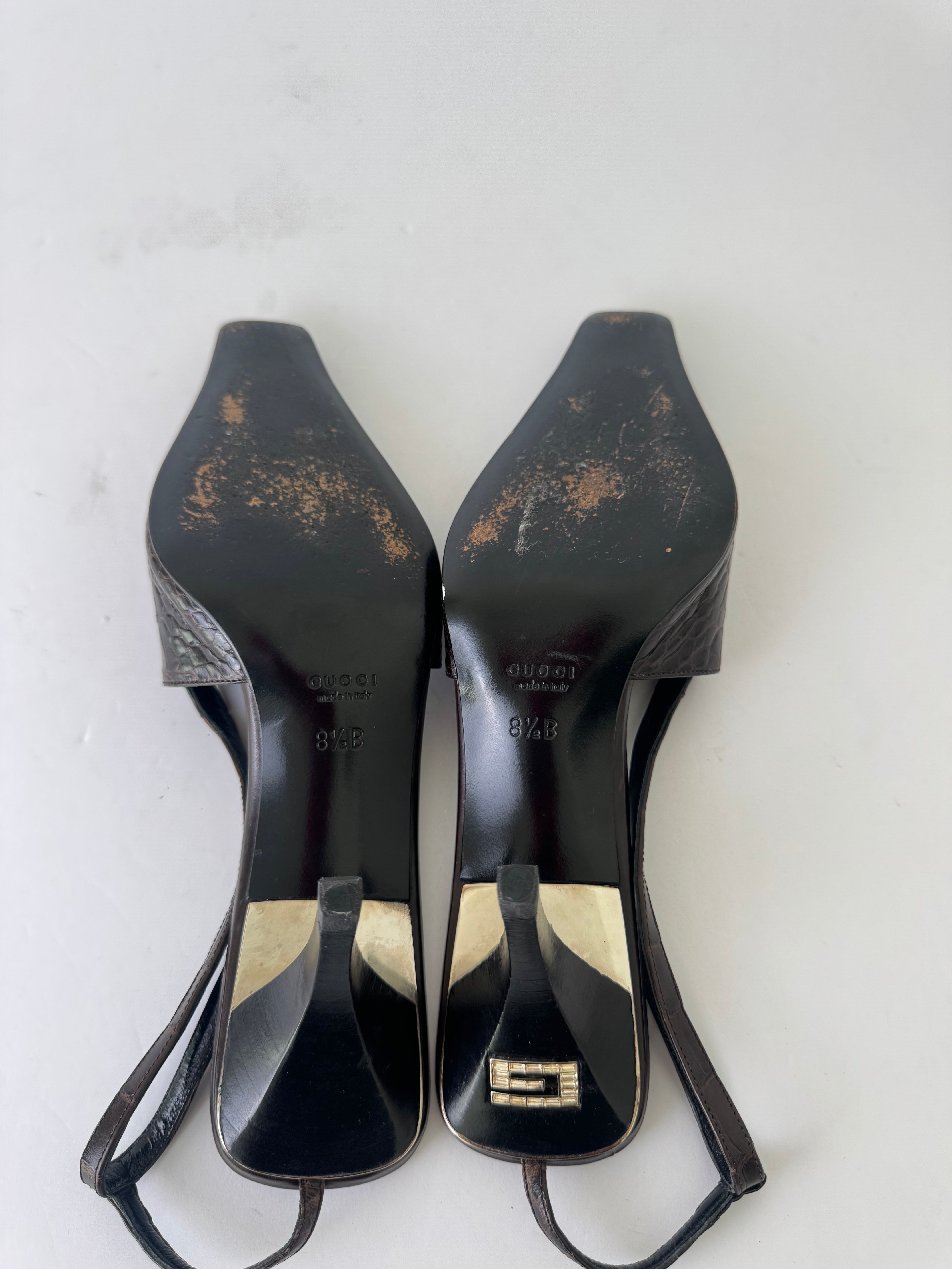 Gucci Croc Slingbacks 8.5