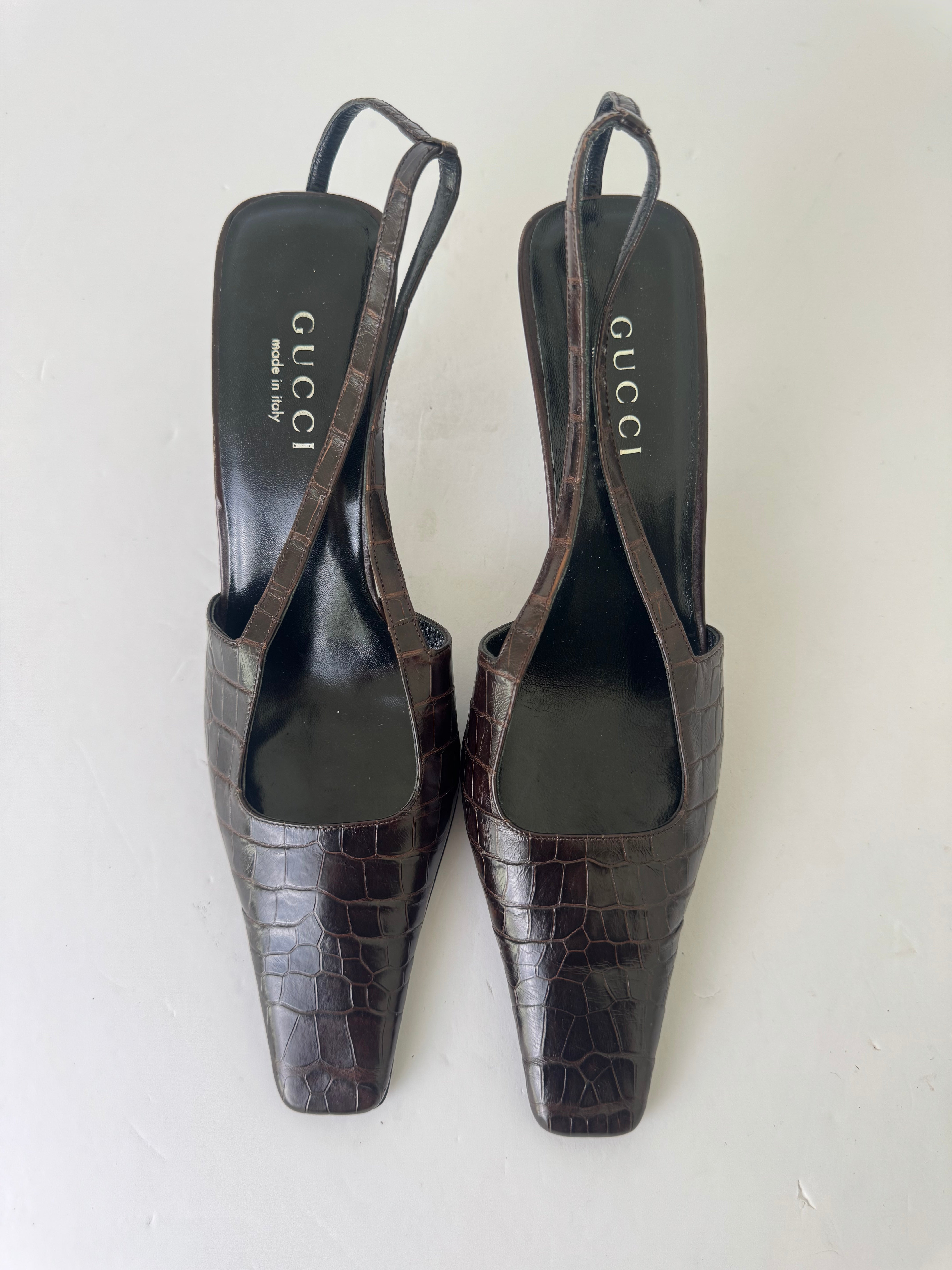 Gucci Croc Slingbacks 8.5