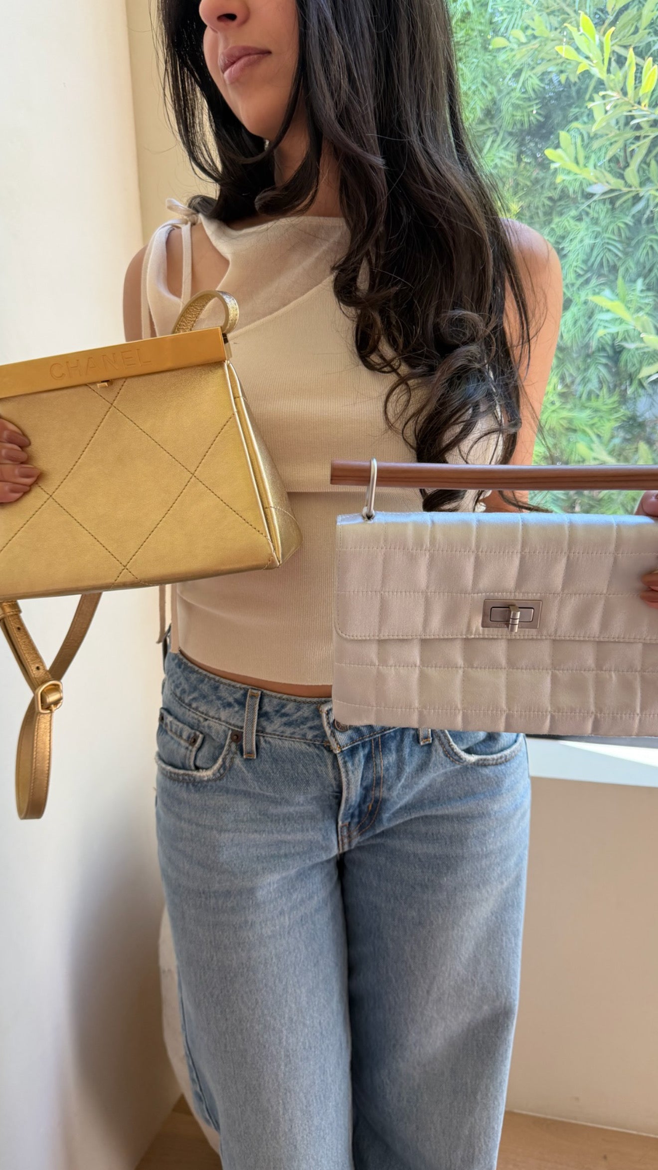 Chanel Vintage Satin Handbag