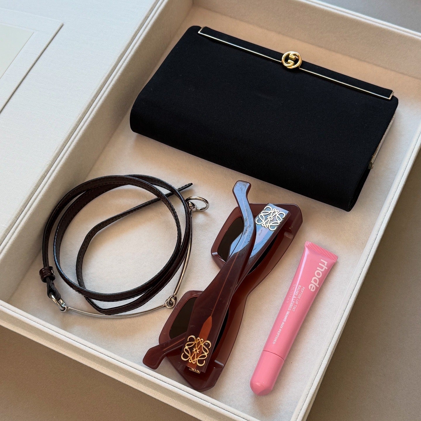 Gucci Black Canvas Vintage Clutch