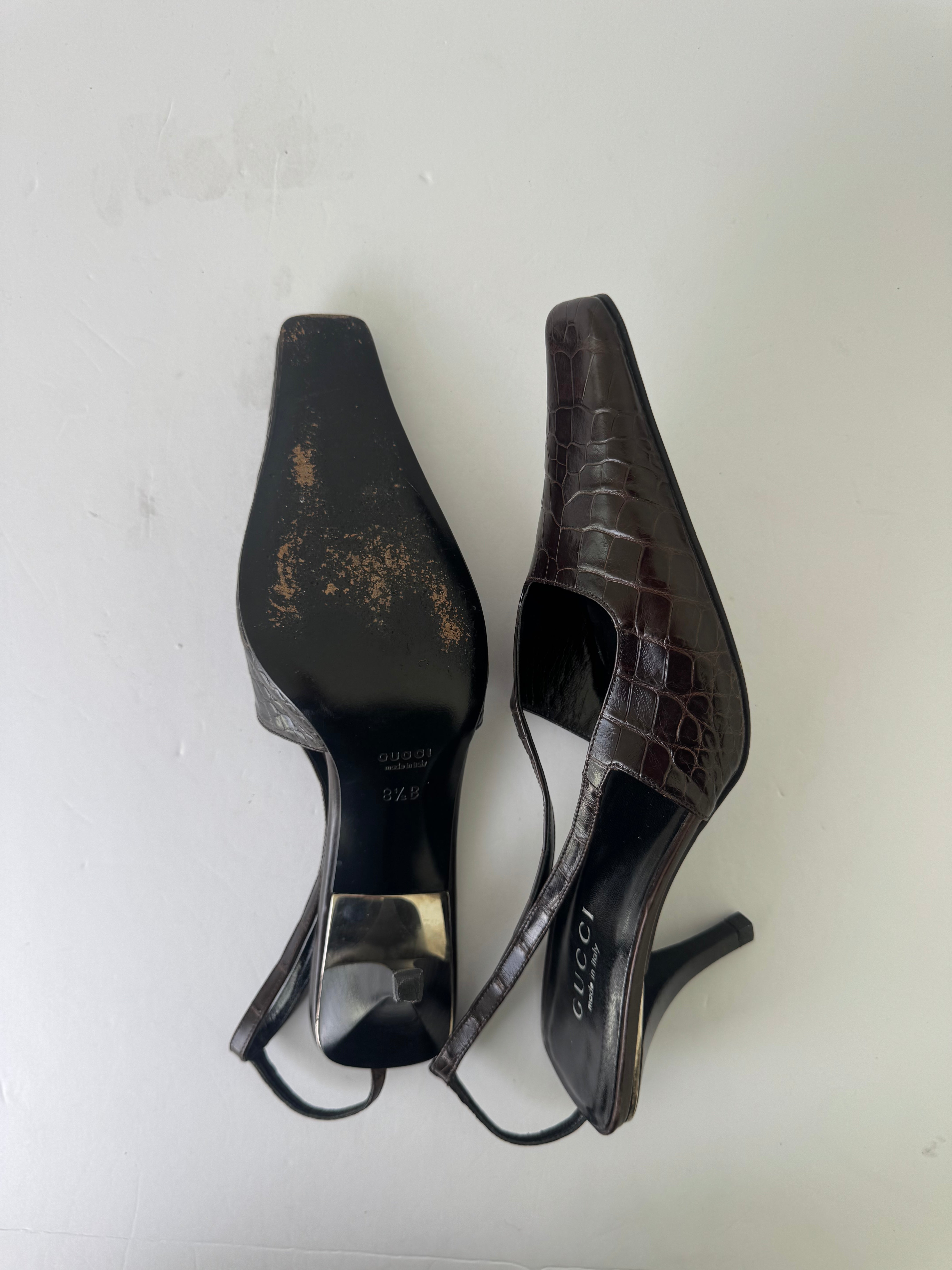 Gucci Croc Slingbacks 8.5