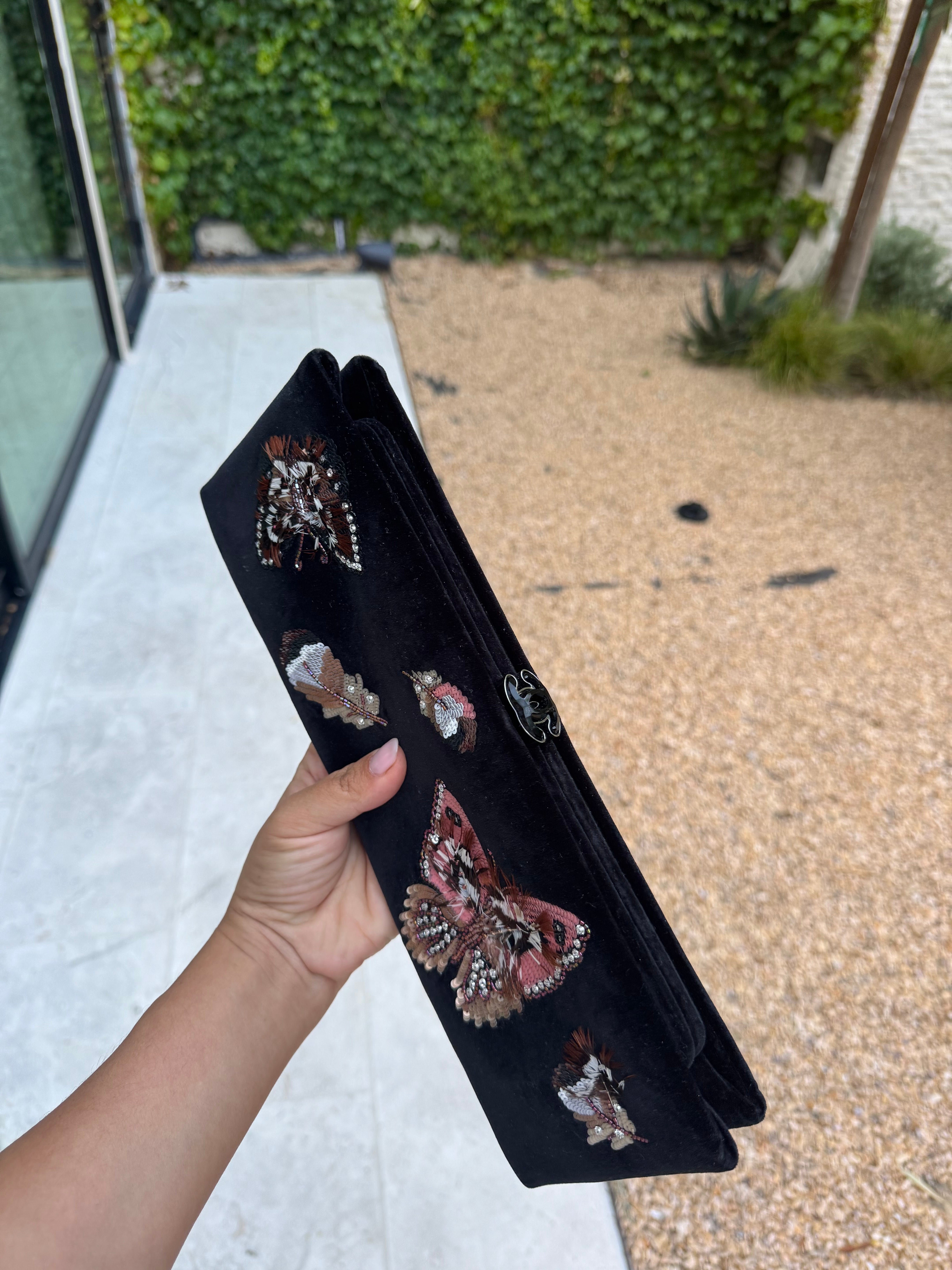 Chanel Butterfly Velvet Clutch