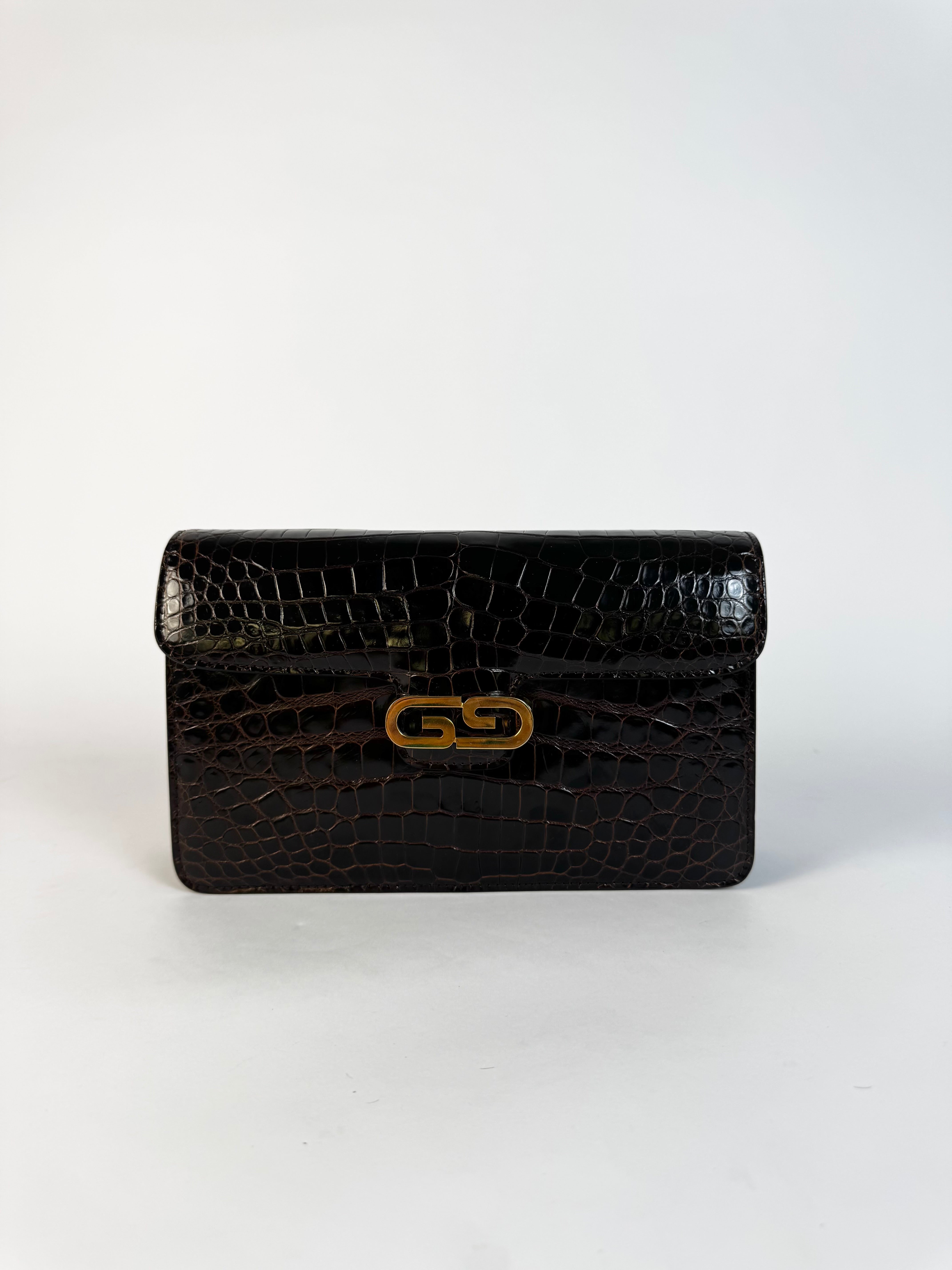 Gucci Vintage Croc Clutch